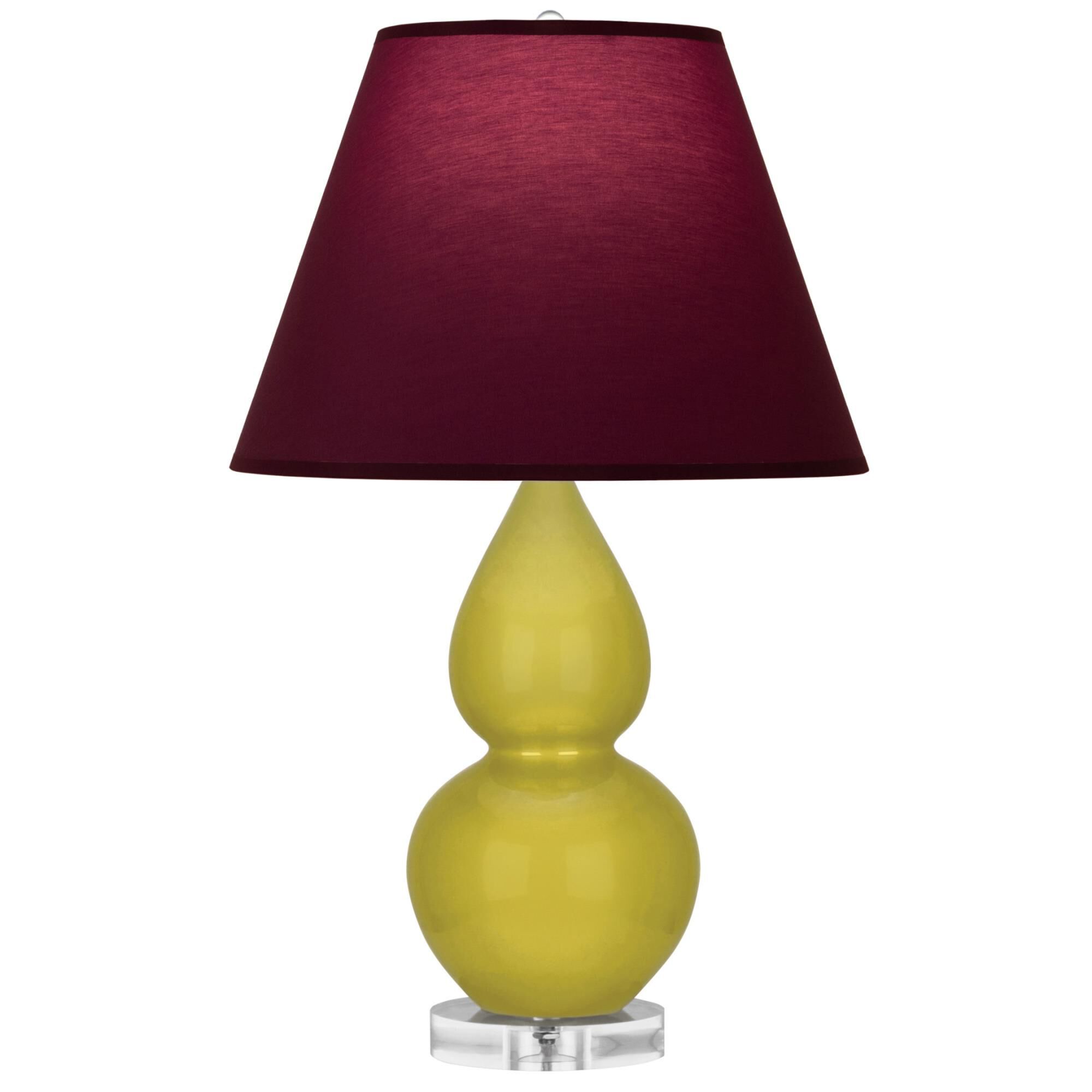Shown in Citron finish and Plum and Lavender shade and Lucite accent