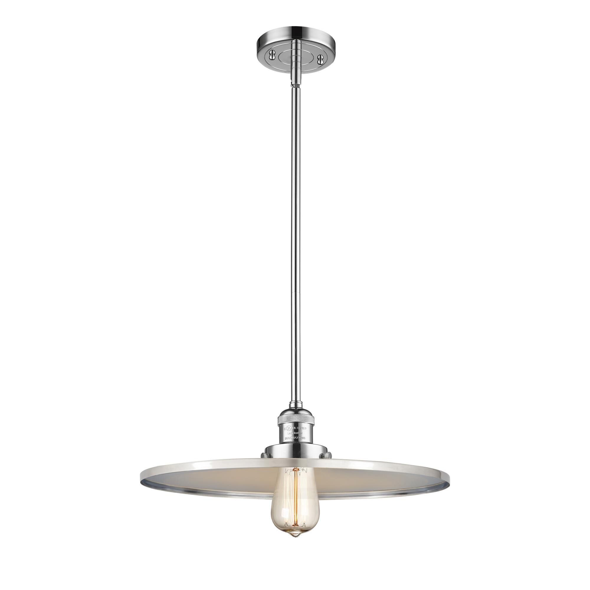 Shown in Polished Chrome finish and Polished Chrome shade