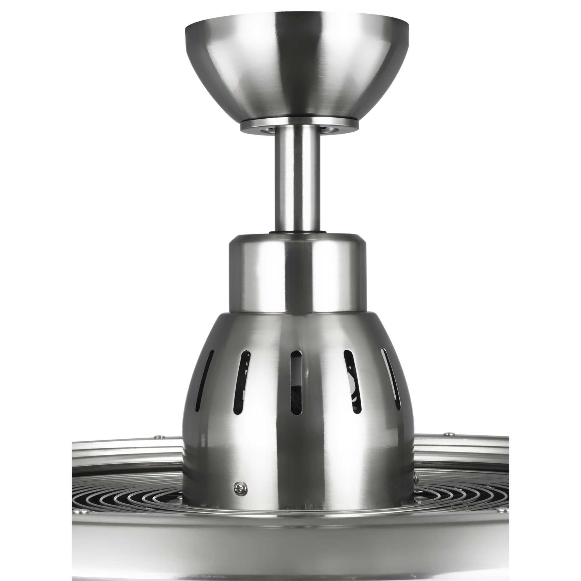 Shown in Brushed Nickel finish and White Shatterproof glass and Plastic shade