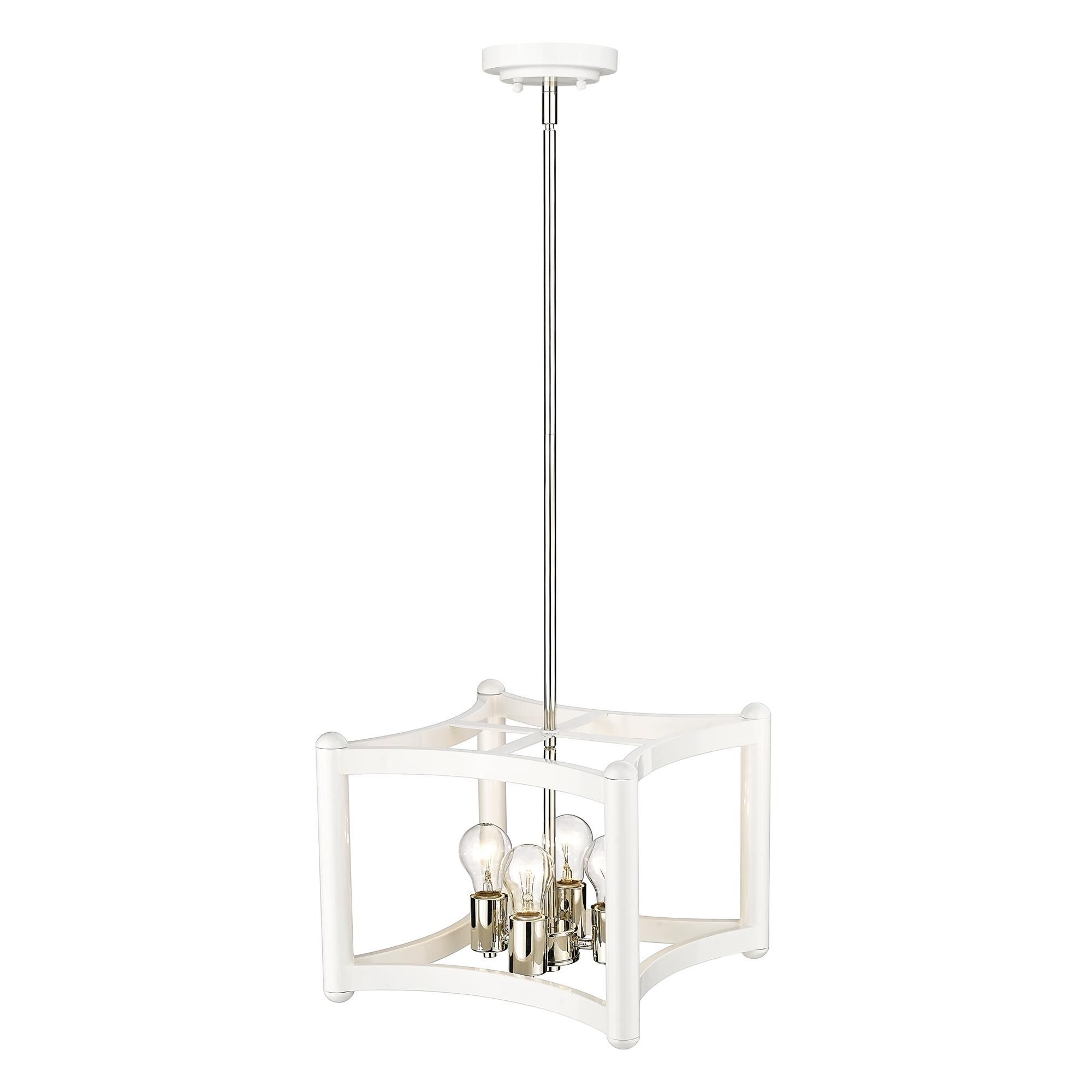 Shown in White With Polished Nickel Cluster finish