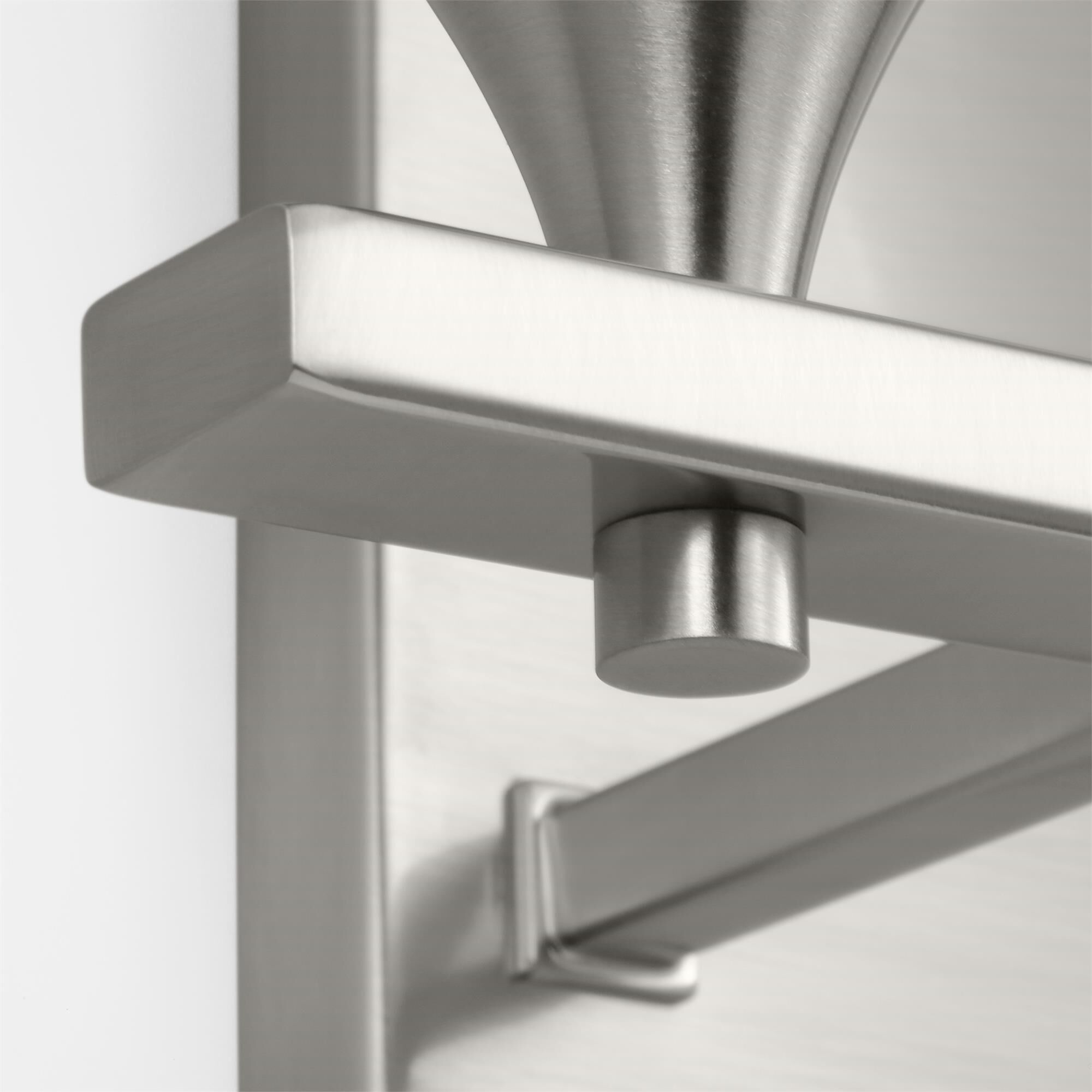 Shown in Brushed Steel finish and Milk Glass s shade