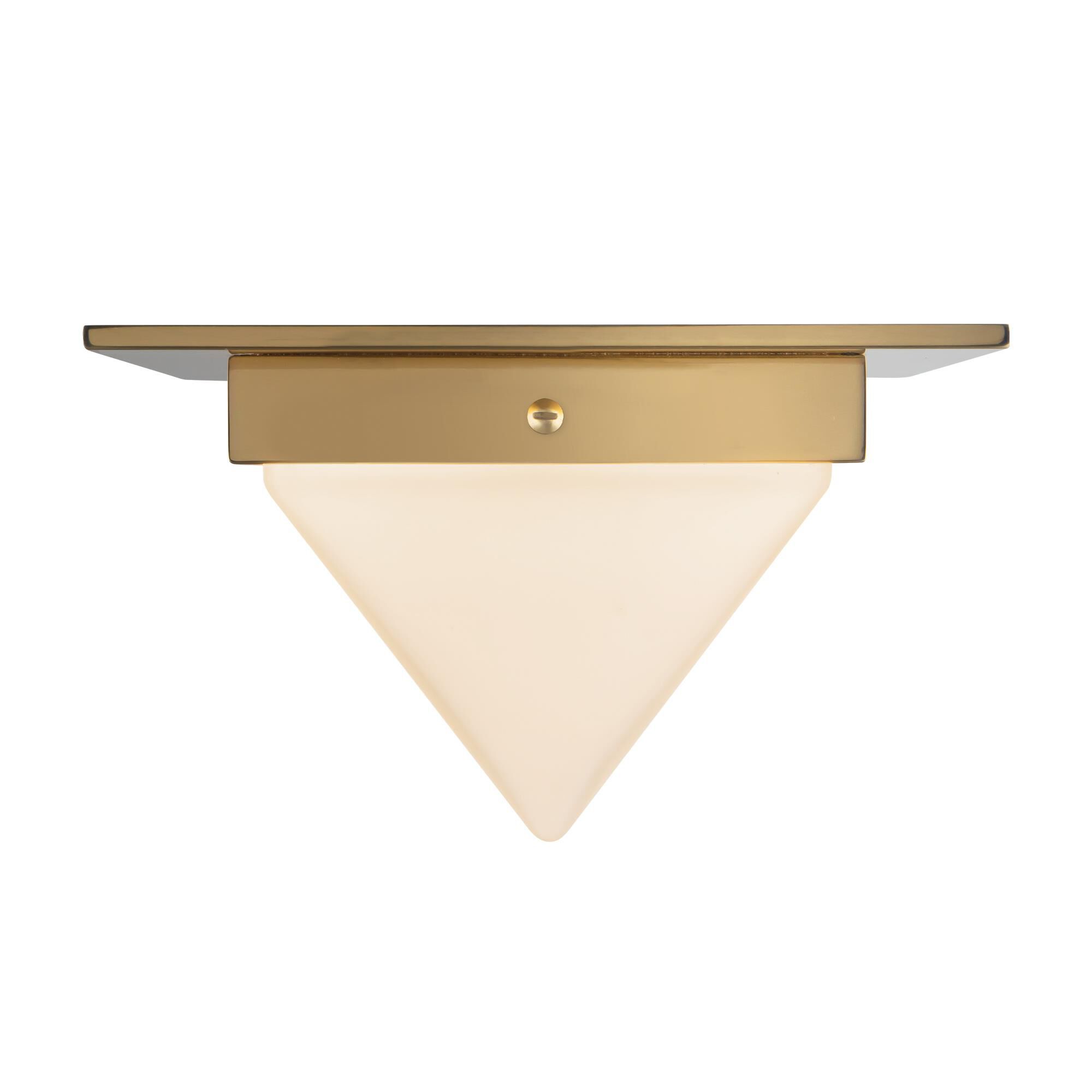 Shown in Patina Brass finish and Matte Opal glass