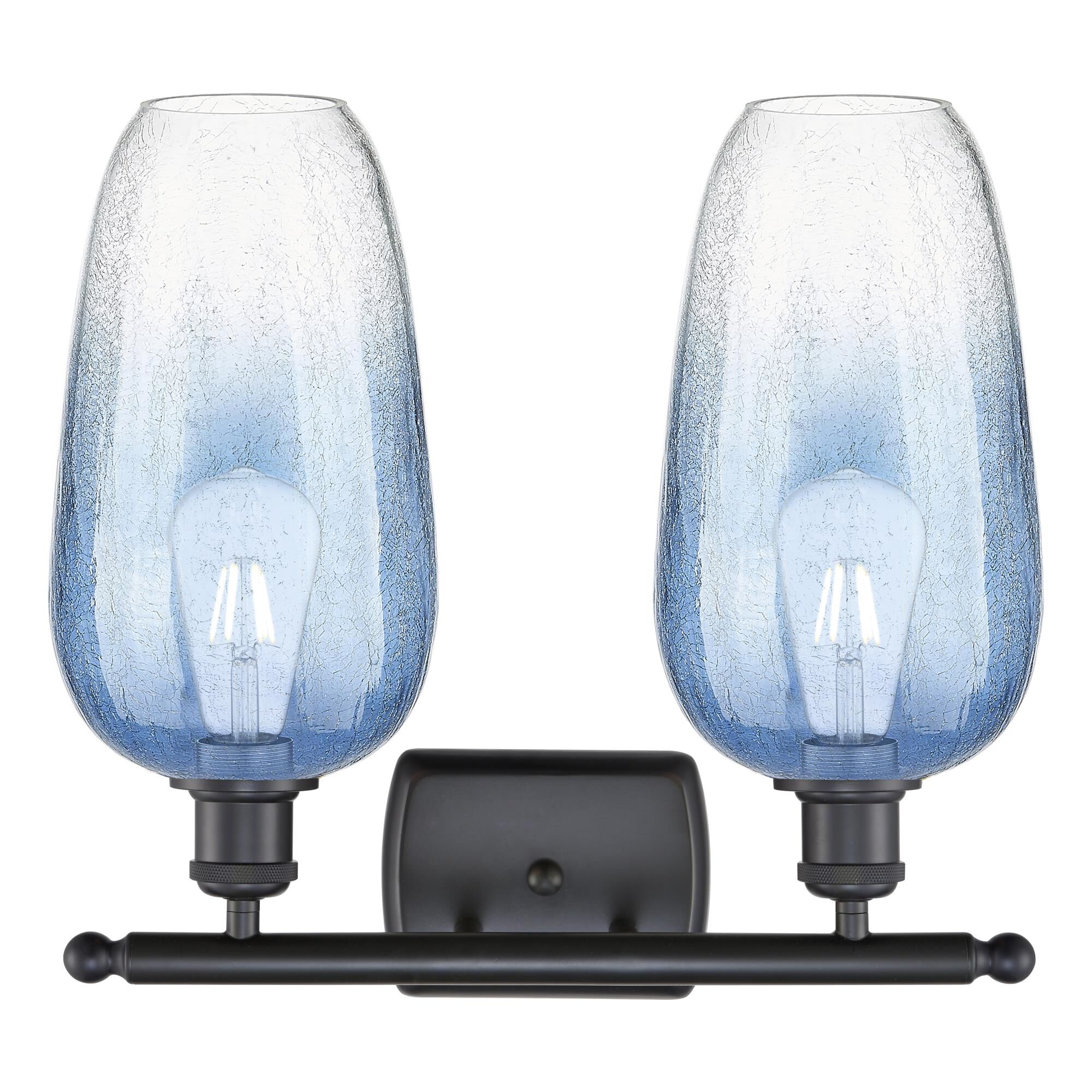 Shown in Matte Black finish and Sapphire Blue glass