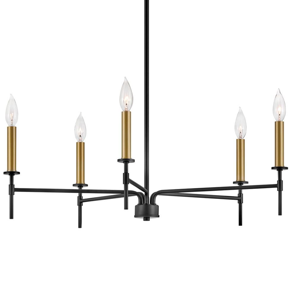 Shown in Black finish and Lacquered Brass accent