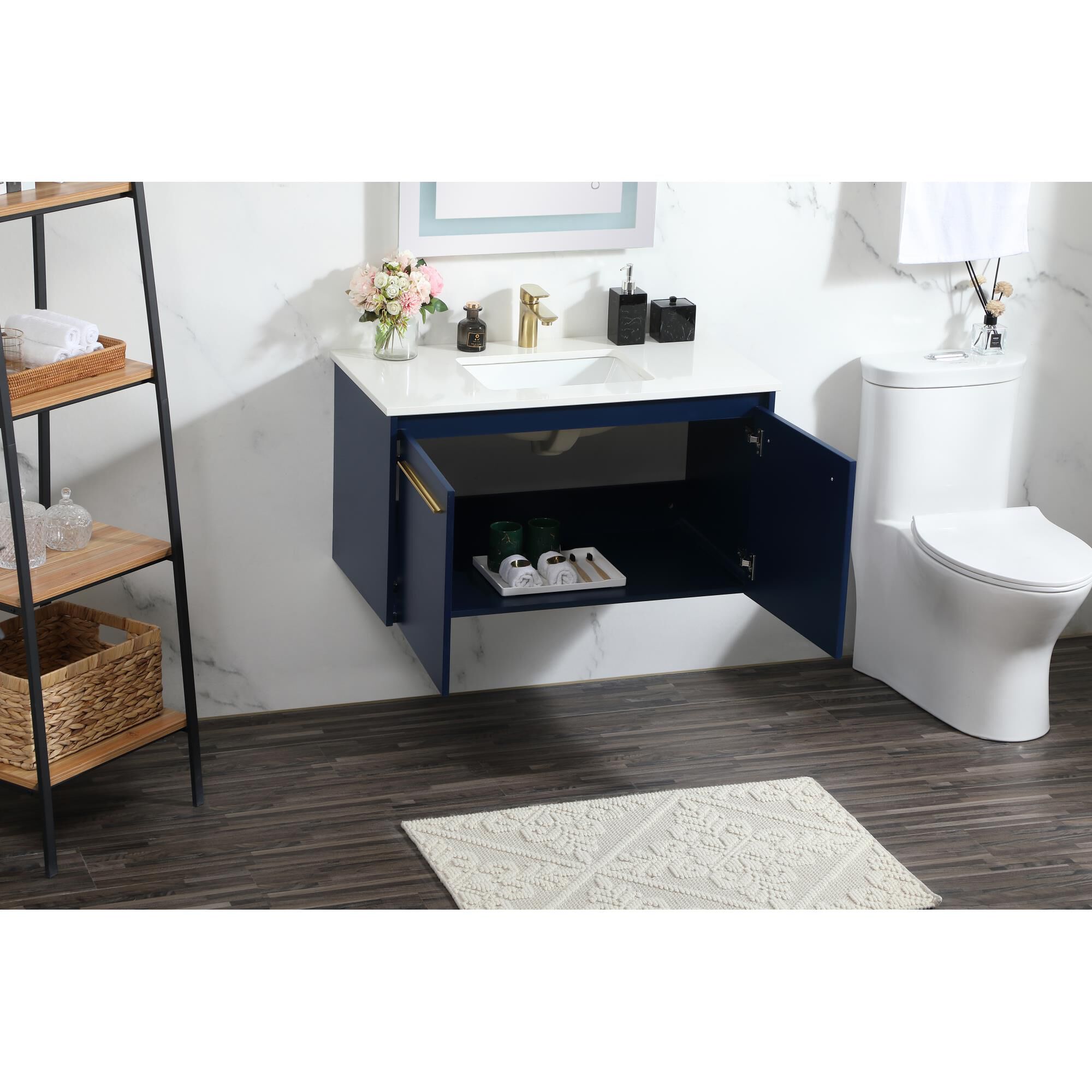 Shown in Blue finish