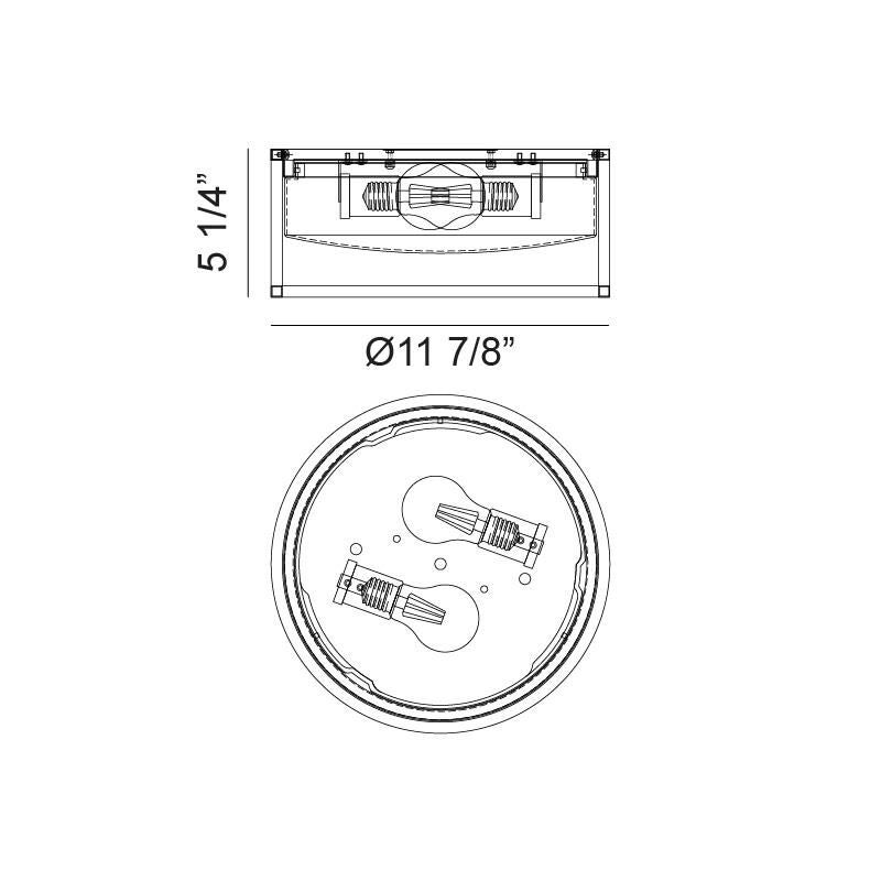 Framerton 2 Light LED Flush Mount by Matteo Lighting