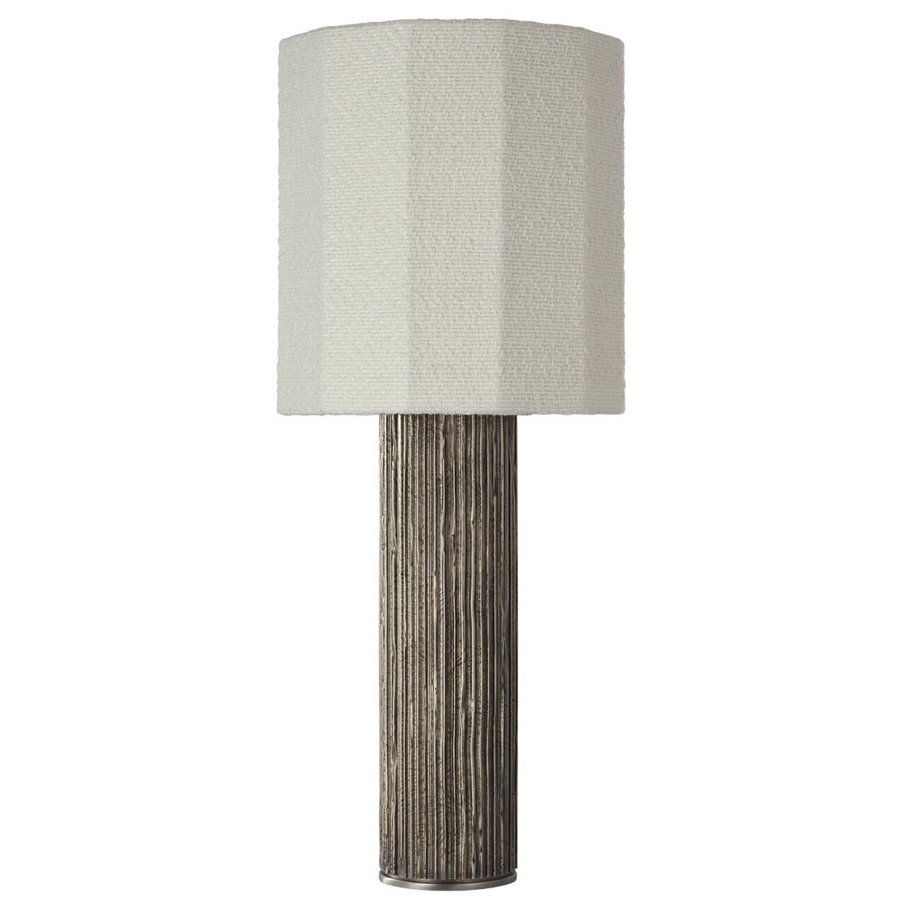 Shown in Ridged Graphite finish and Decorative Boucle shade