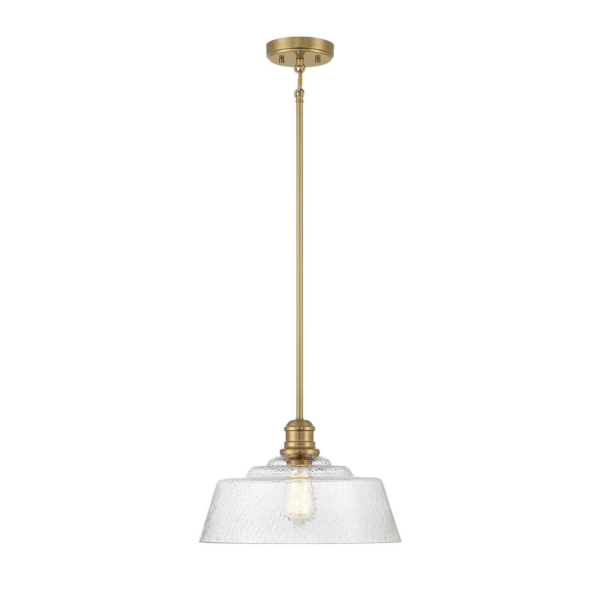 Shown in Natural Brass finish and Vintage glass