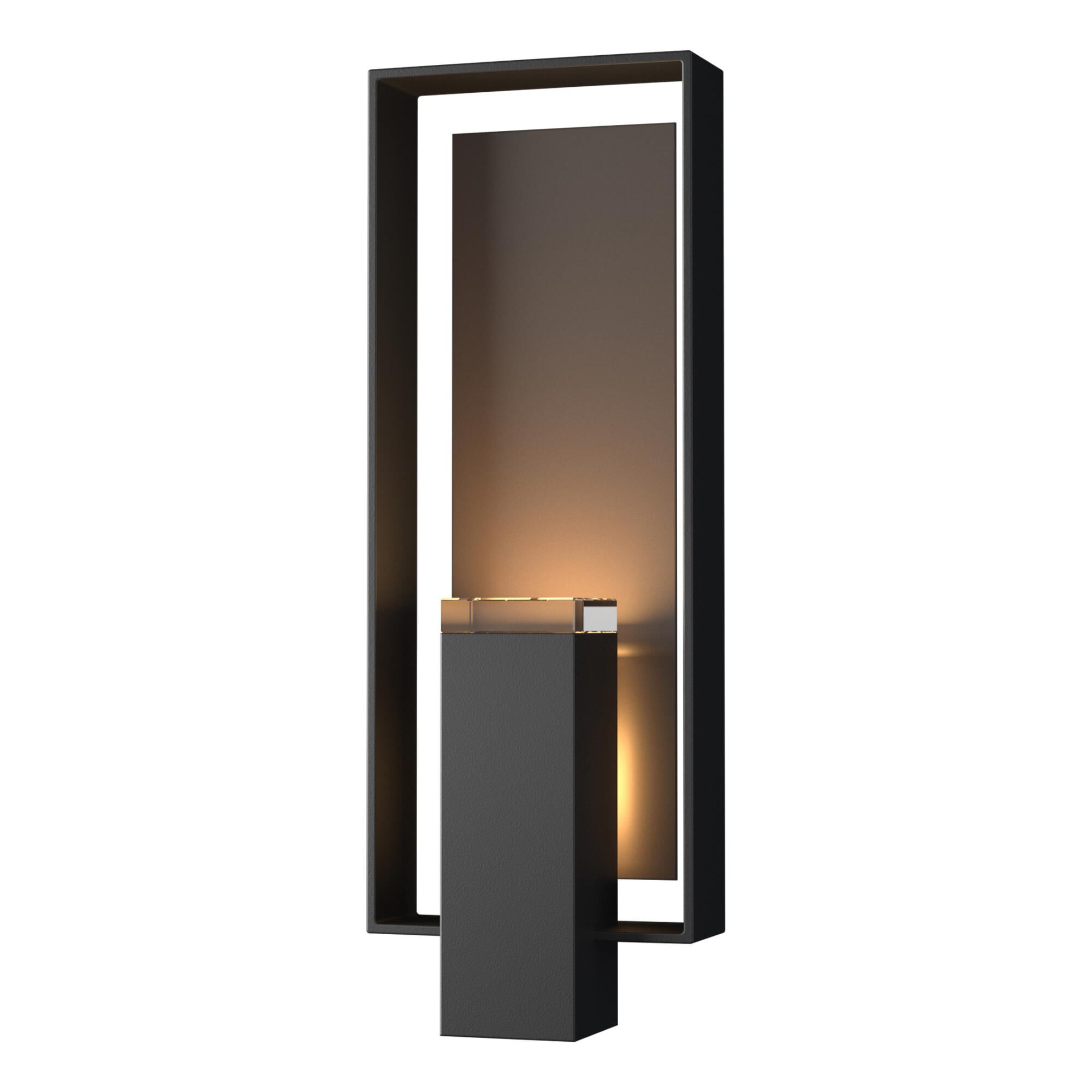 Shown in Black finish and Clear  glass and Coastal Dark Smoke accent