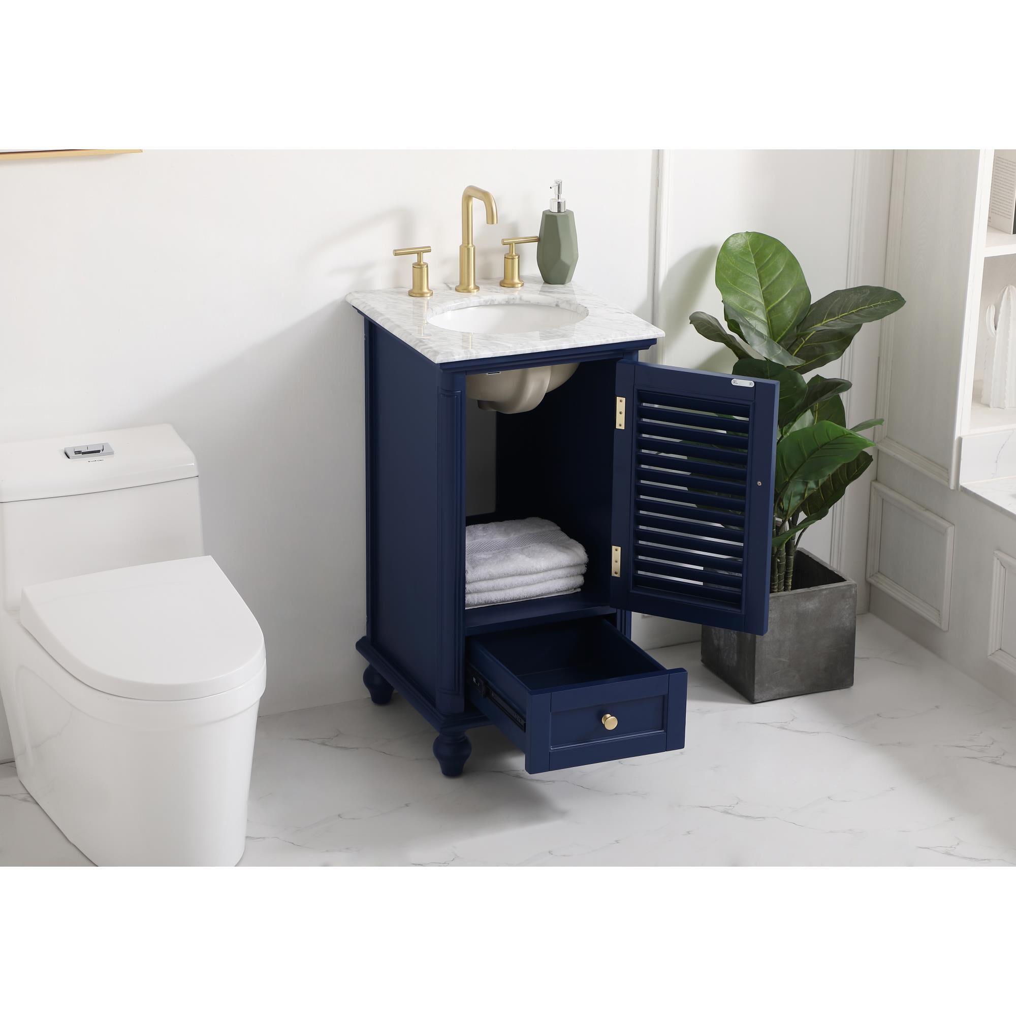 Shown in Blue finish