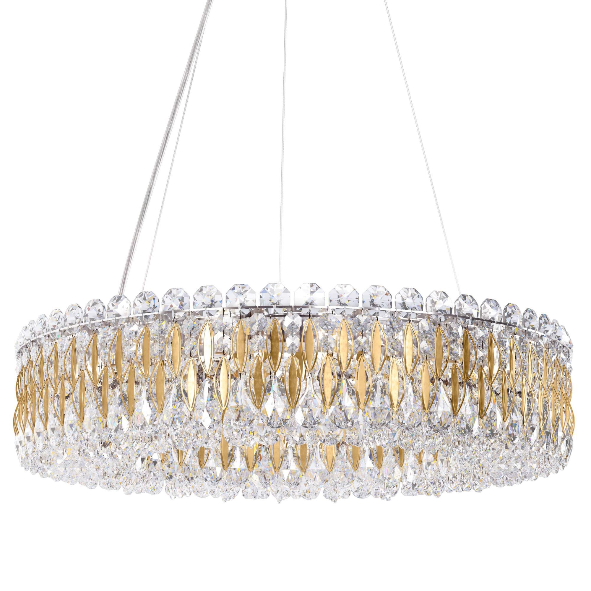 Shown in Heirloom Gold finish and Clear Heritage crystal