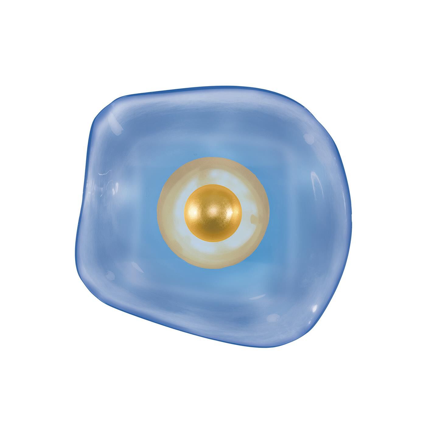 Shown in Gold finish and False crystal and True glass