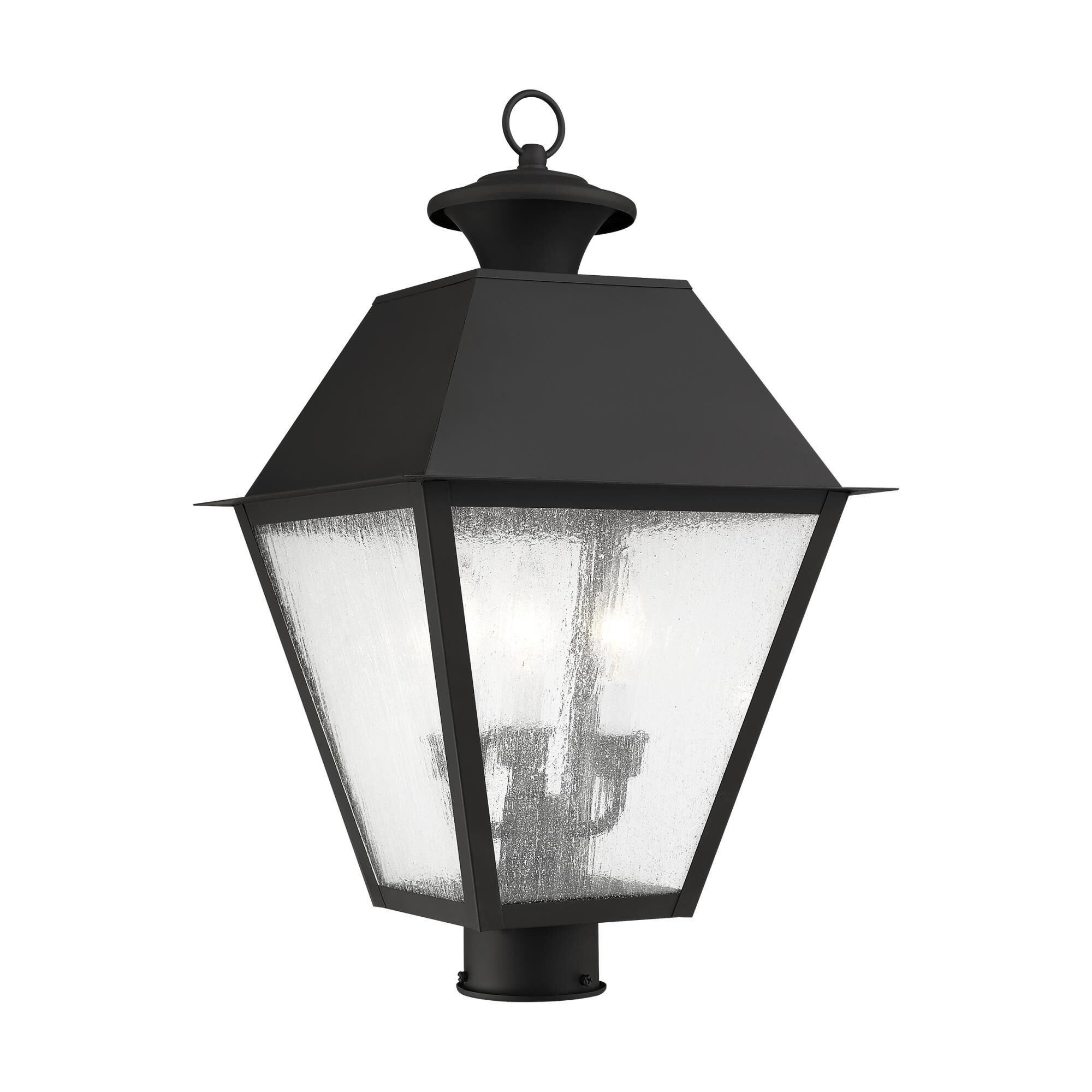 Mansfield 20 Inch Tall 3 Light Outdoor Post Lamp by Livex Lighting