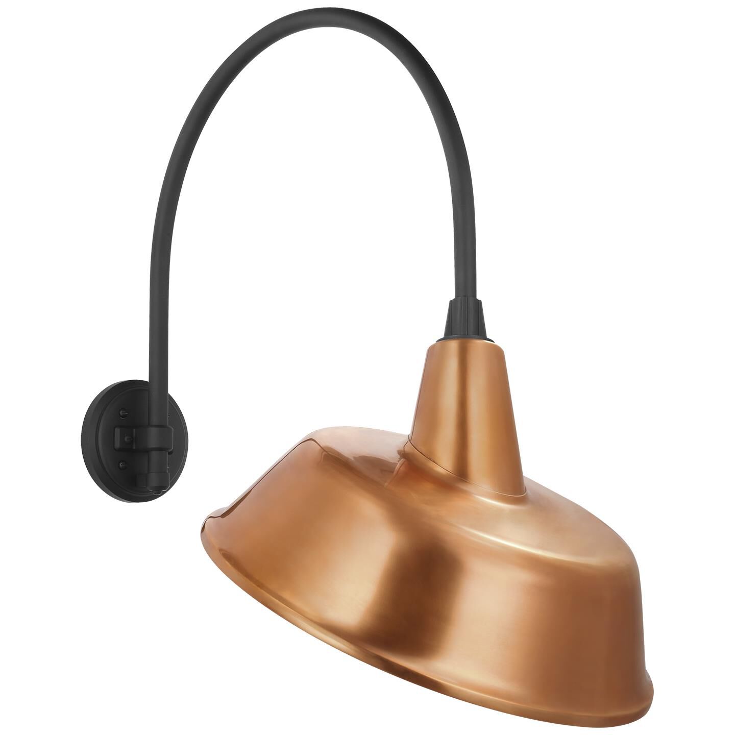 Shown in Matte Black finish and Copper shade