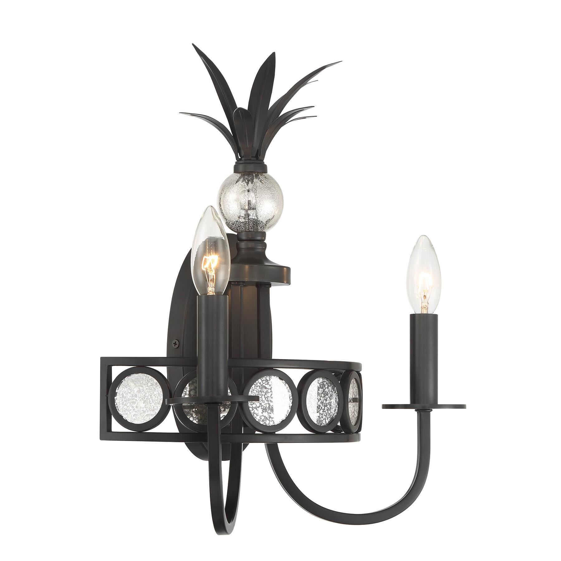 Shown in Black Tourmaline finish and Antique glass