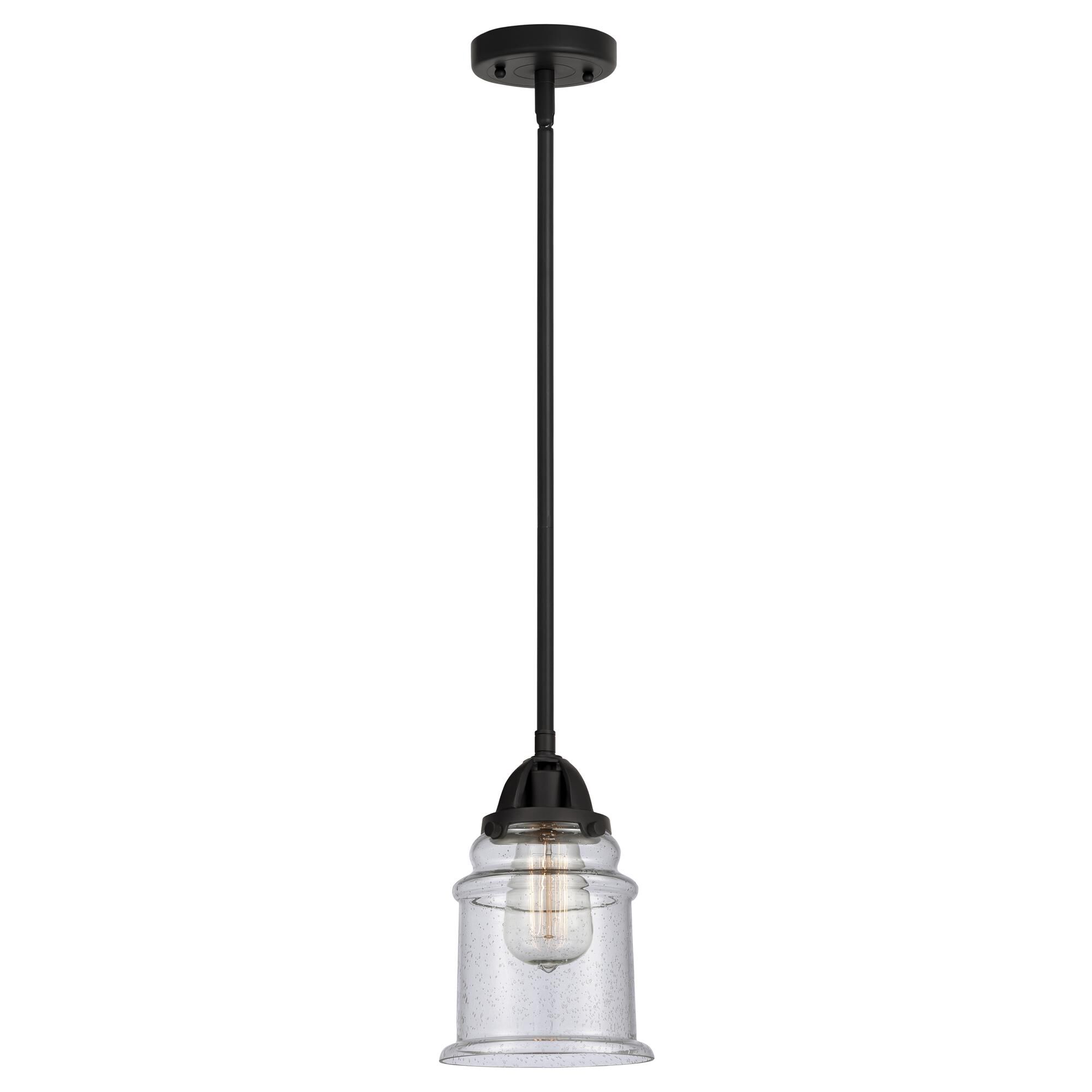 Shown in Matte Black finish and Seedy glass