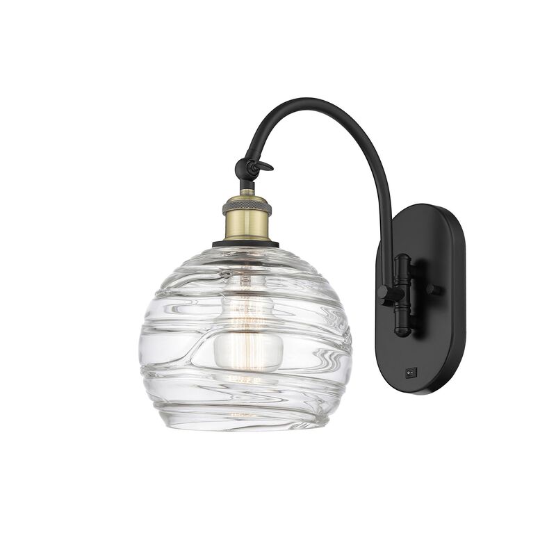 Bruno Marashlian Athens Deco Swirl 8 Inch Wall Swing Lamp by Innovations Lighting