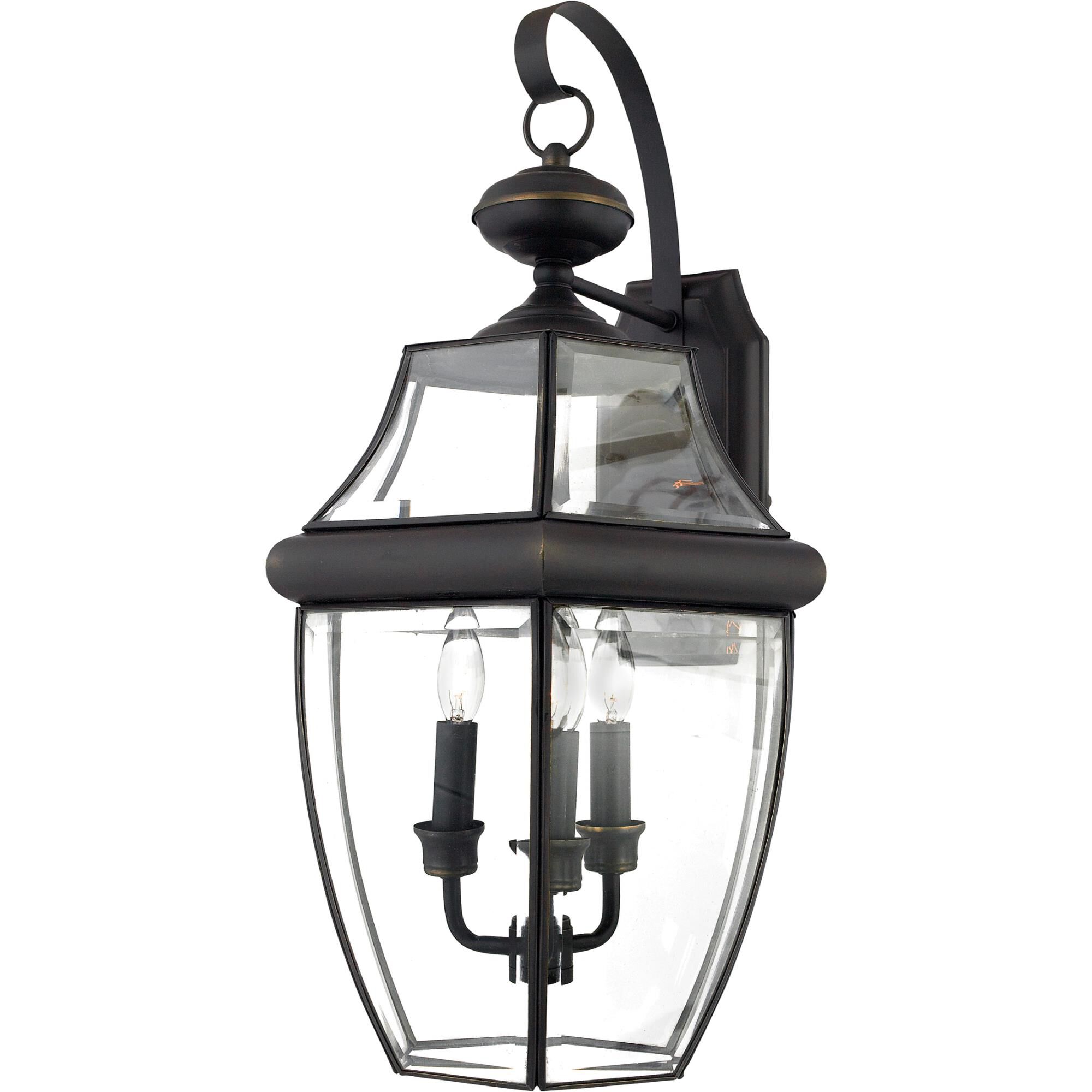 Newbury 22 Inch Tall 3 Light Outdoor Wall Light by Quoizel