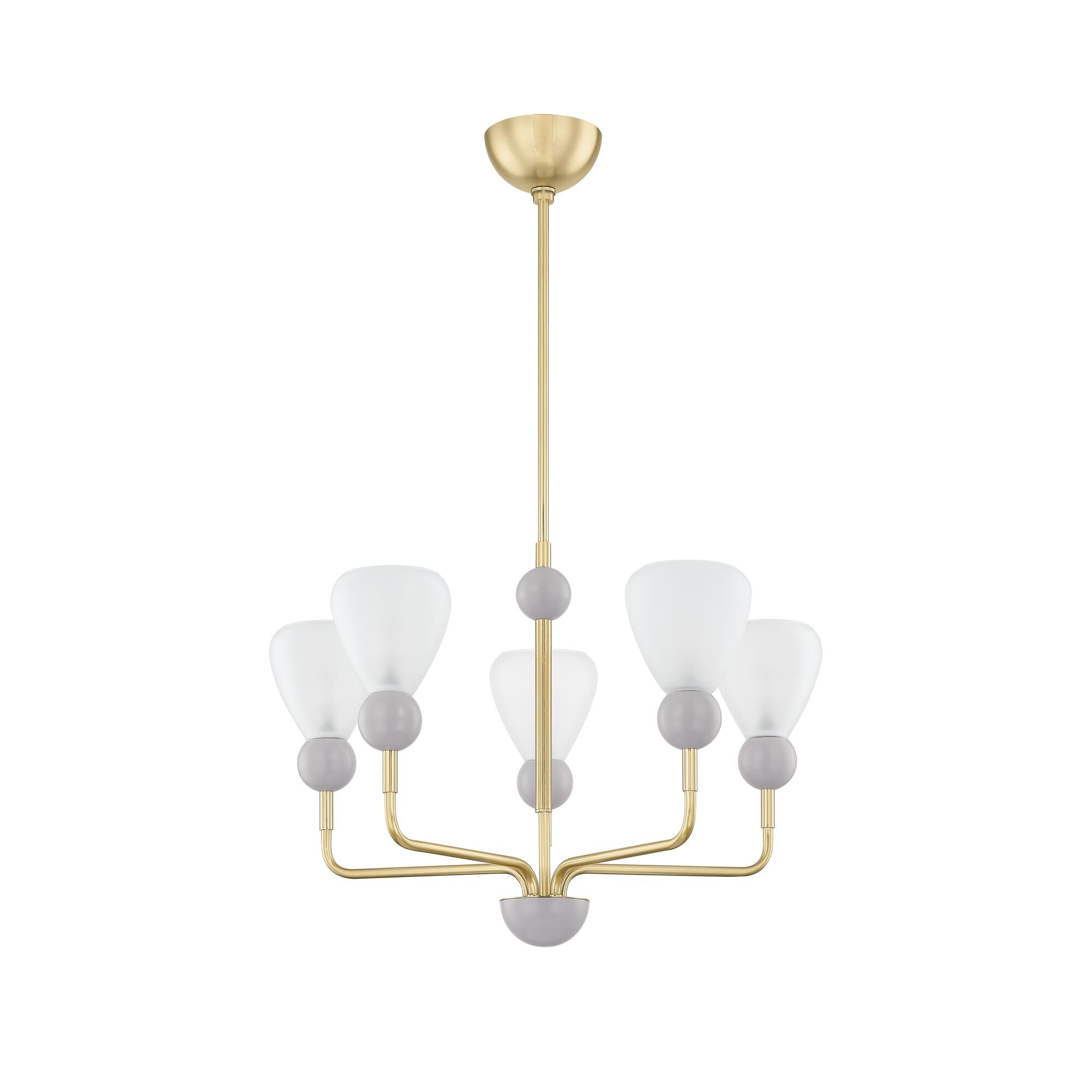 Shown in Aged Brass and Soft Peignoir finish and Etched Matte glass