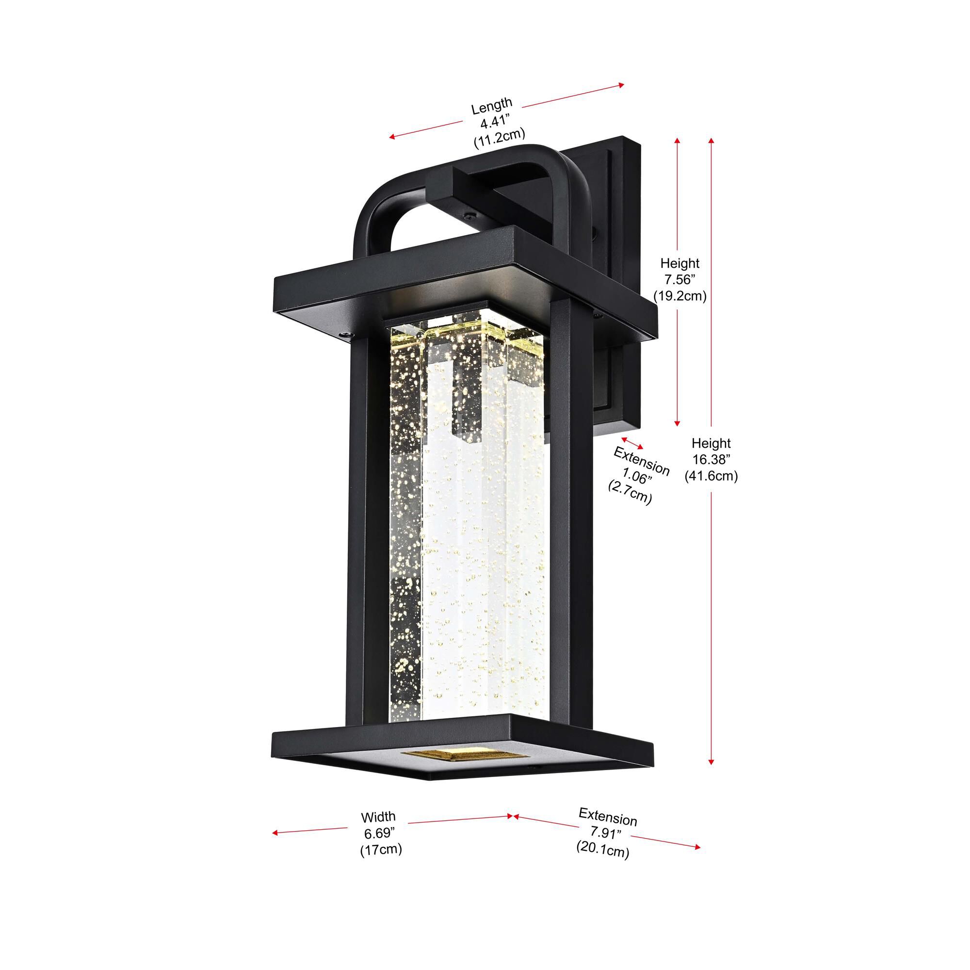 Shown in Black finish and Clear glass