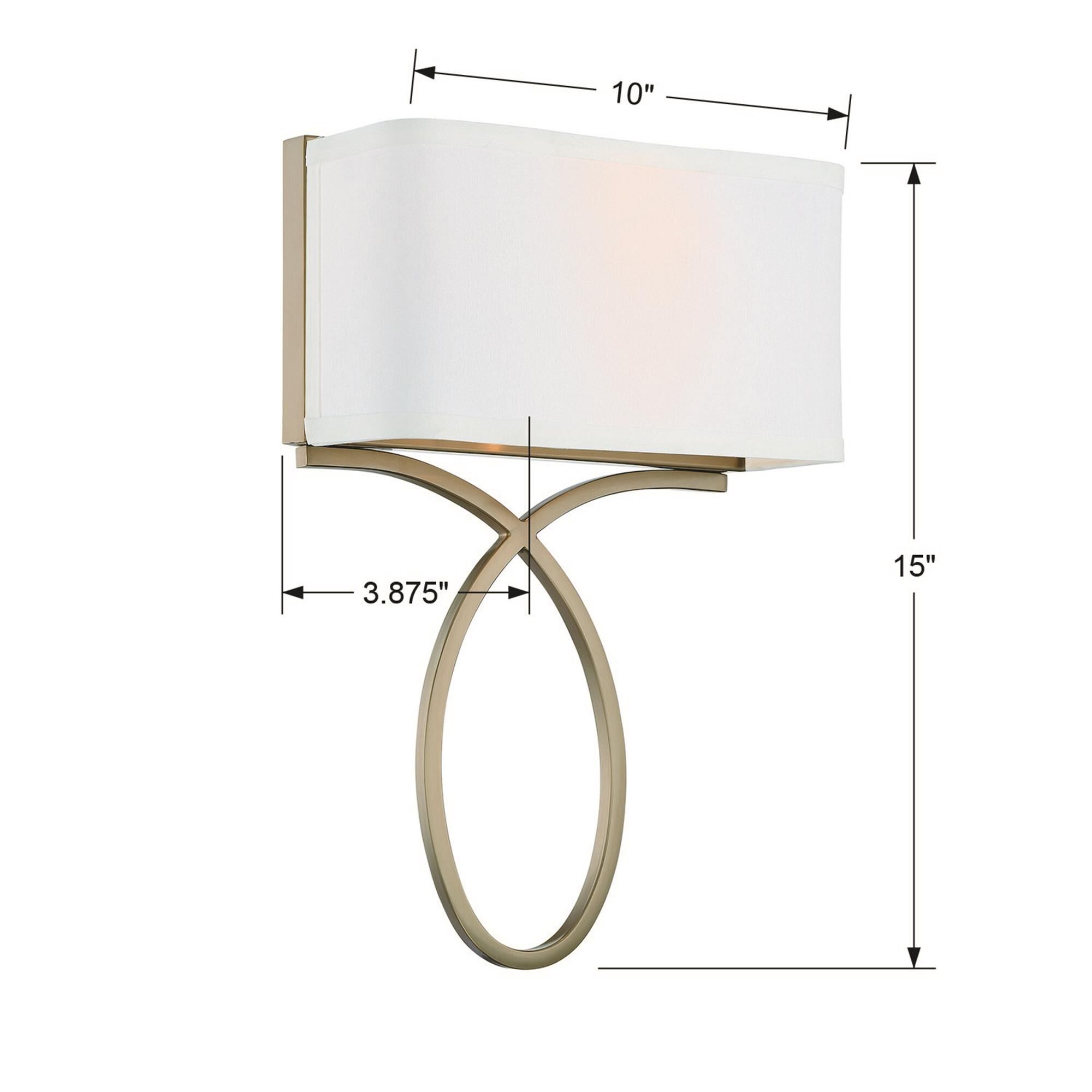 Shown in Vibrant Gold finish and Silk glass and White shade