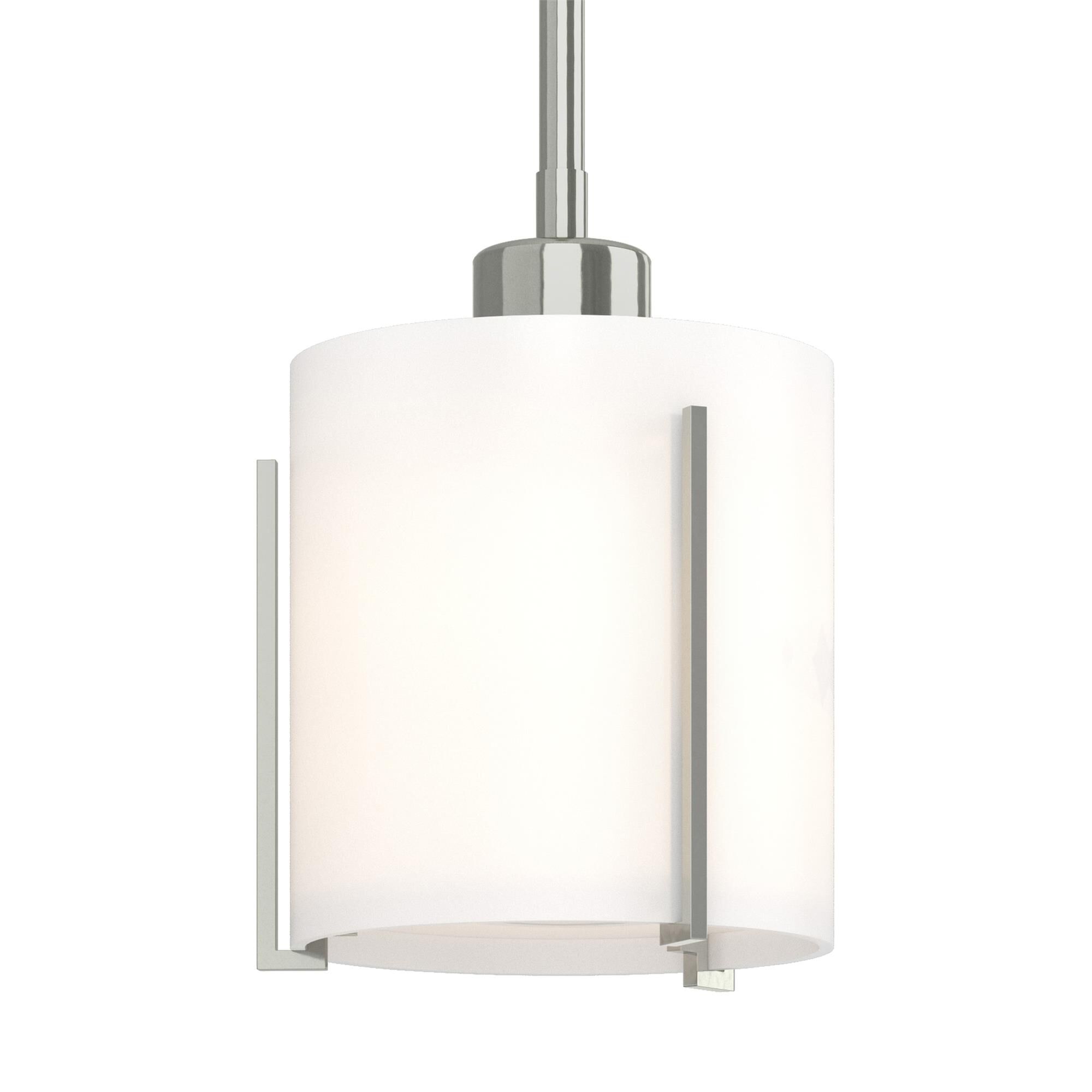 Shown in Sterling finish and Opal glass