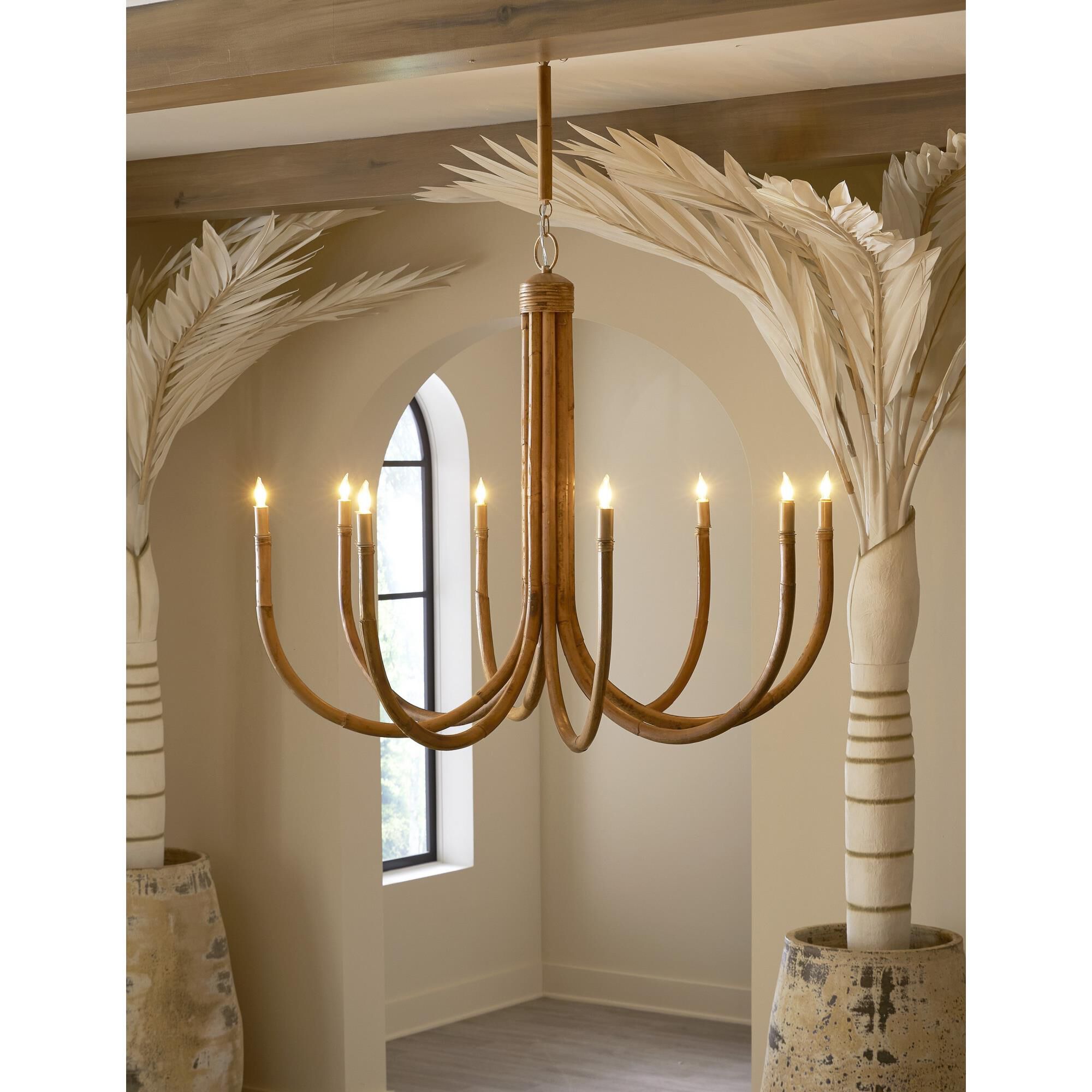 Samsara 42 Inch 8 Light Chandelier by Currey and Company