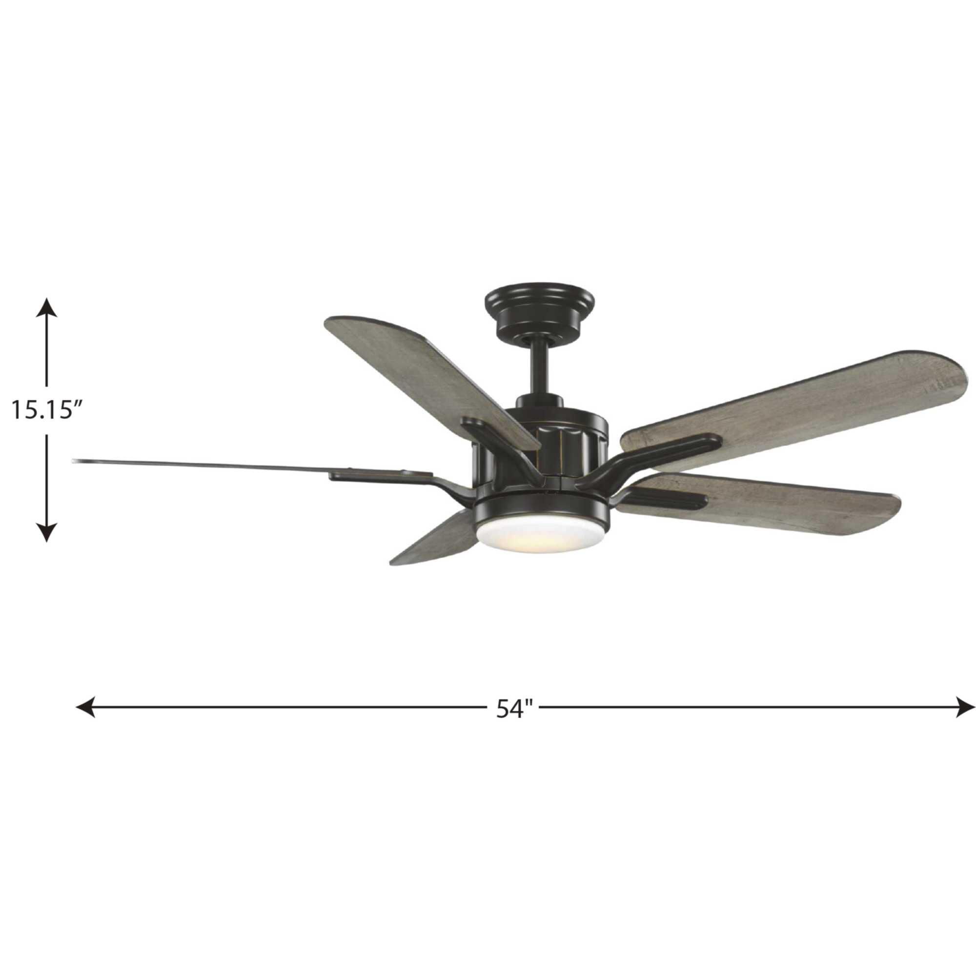 Claret 54 Inch Ceiling Fan with Light Kit by Progress Lighting