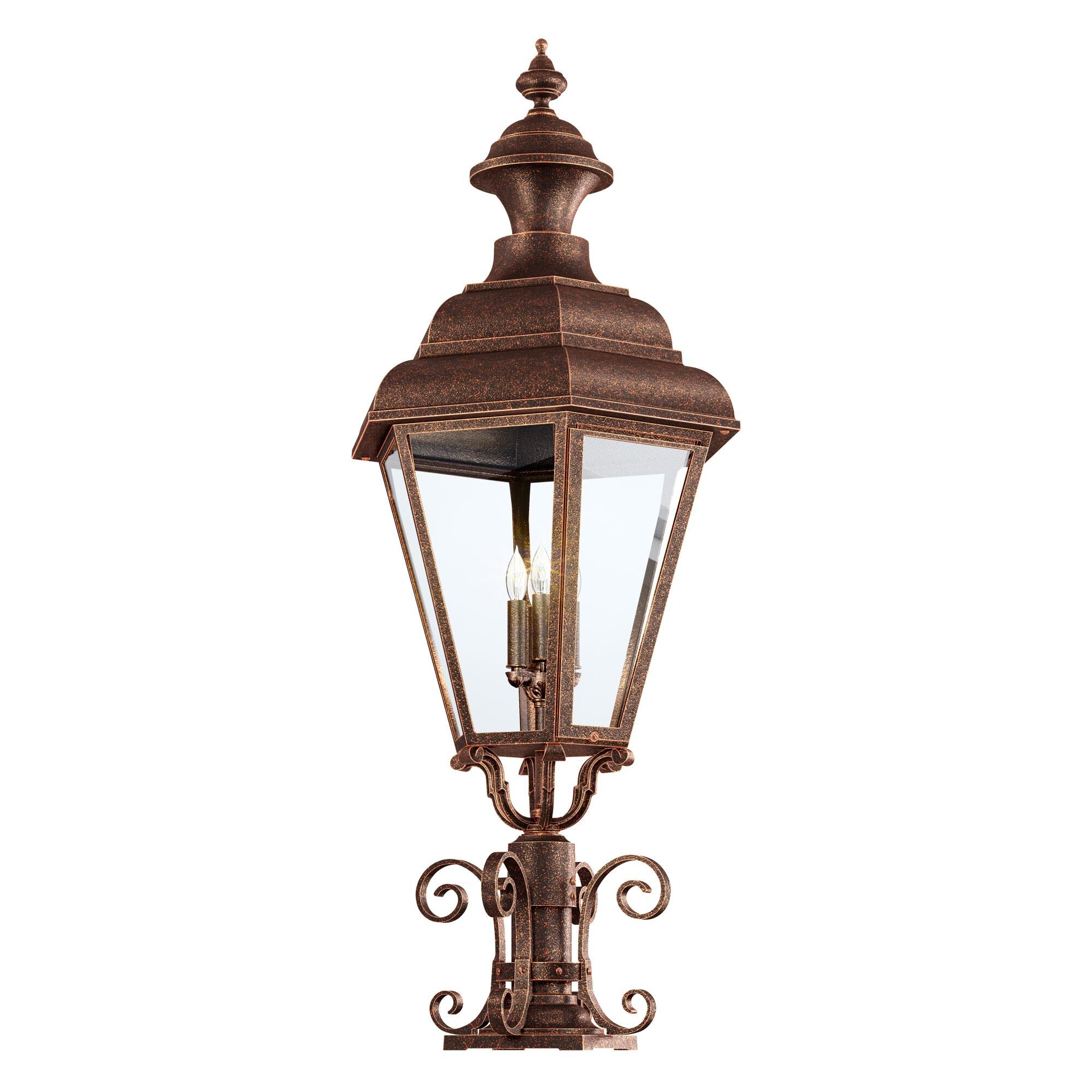 Shown in Antique Copper finish and Ca glass