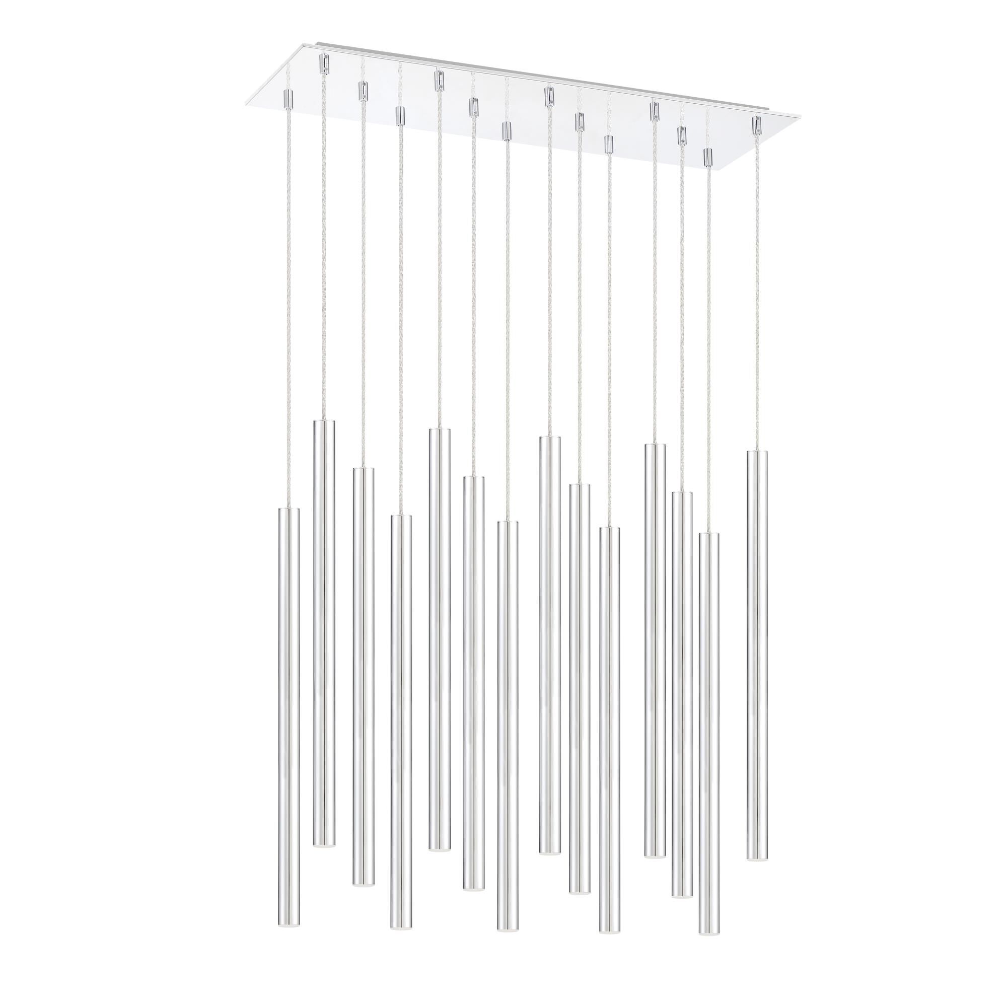 Shown in Chrome finish and Steel glass and Steel shade