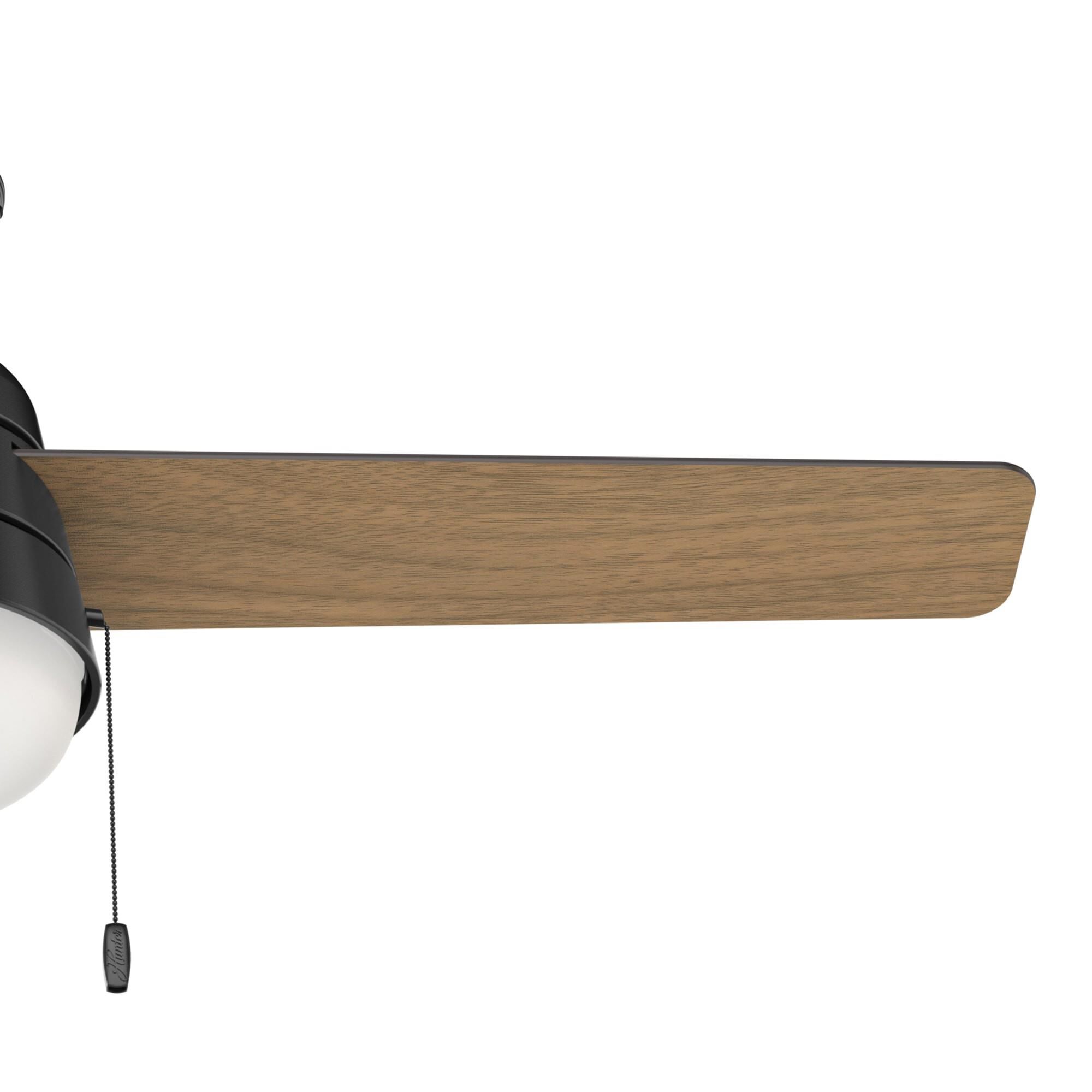 Aker 52 Inch Ceiling Fan with Light Kit by Hunter Fan