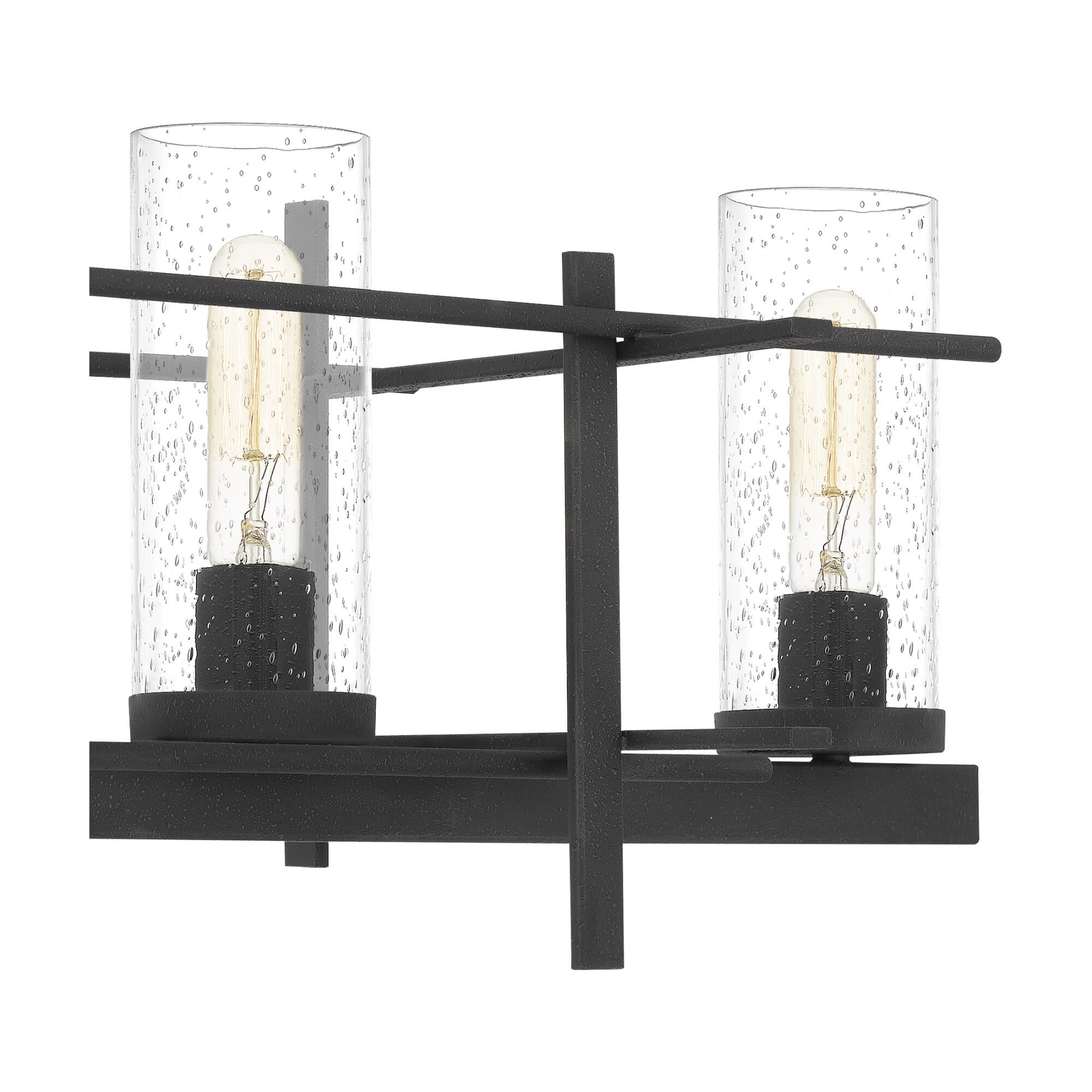 Shown in Grey Ash finish and Clear Seedy Glass shade