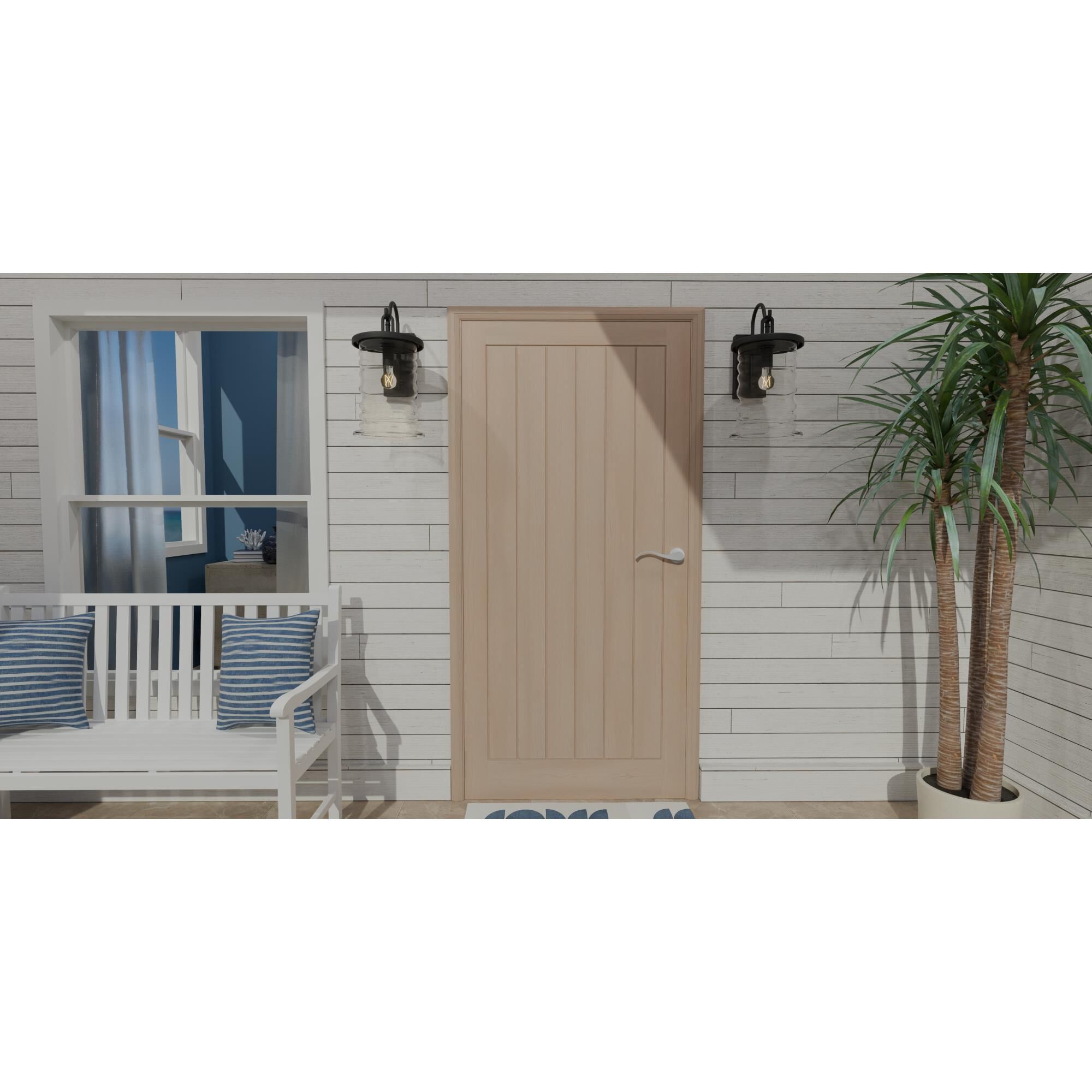 Shown in Matte Black finish and Clear glass