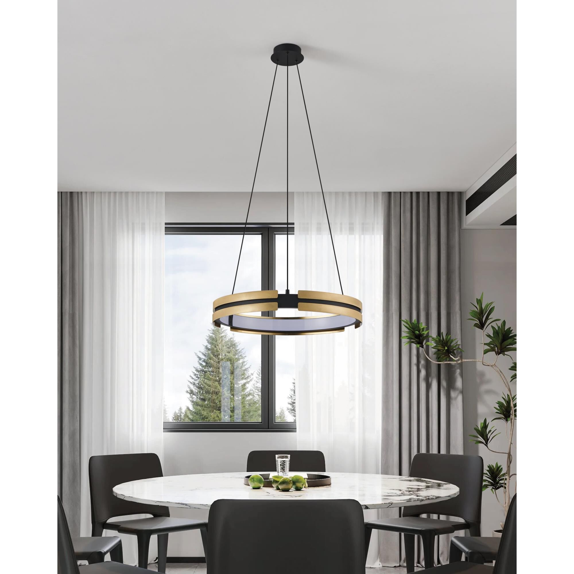 Shown in Matte Black finish and White shade