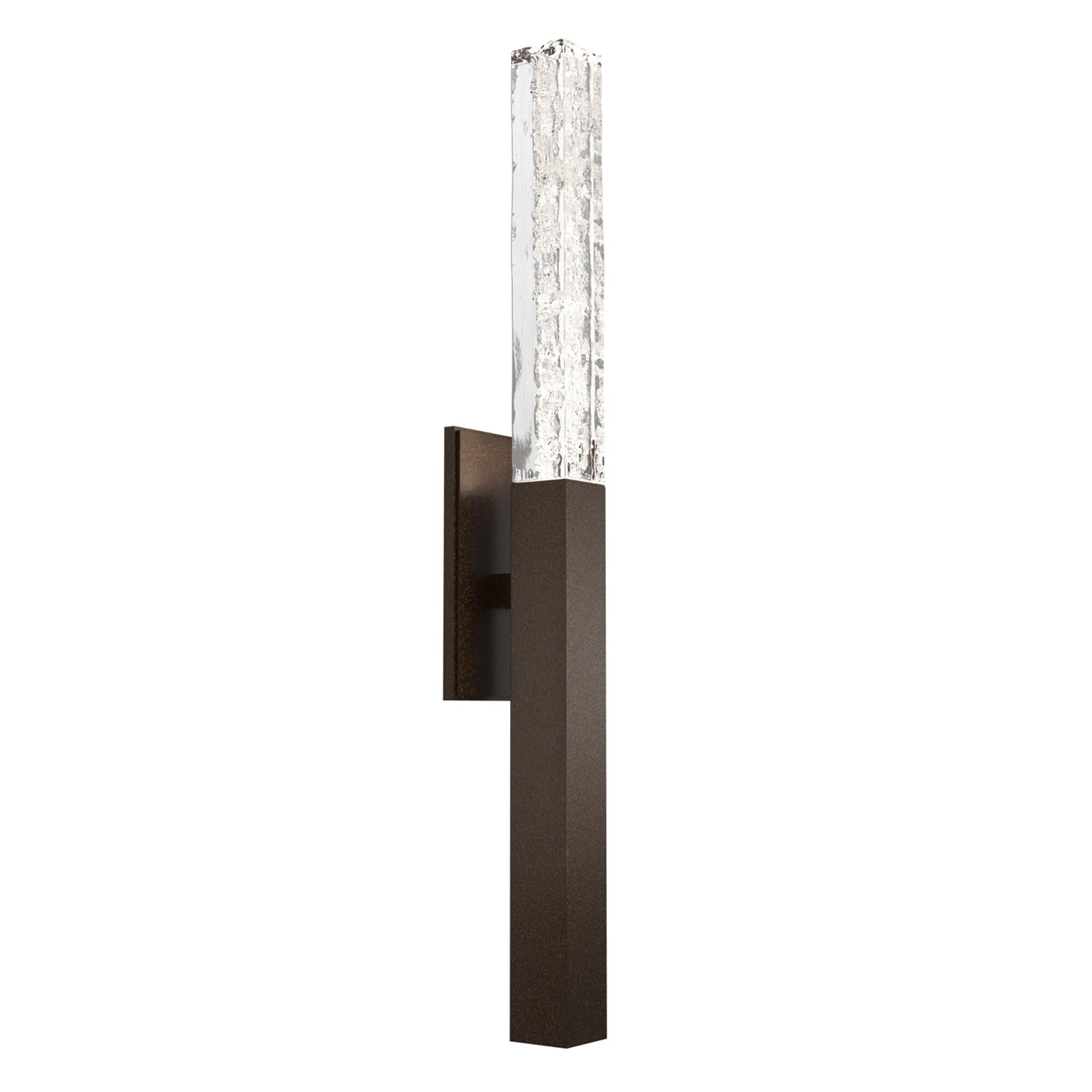 Shown in Flat Bronze finish and Clear Cast glass