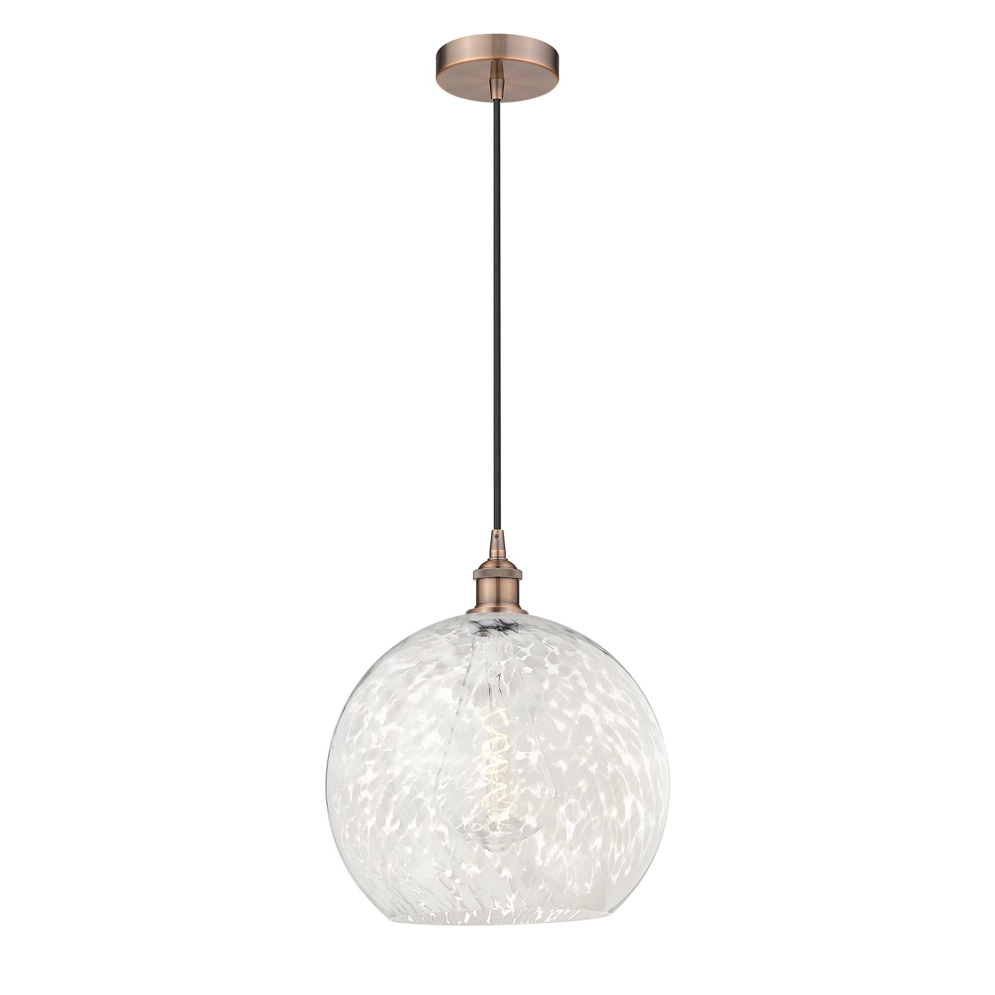 Bruno Marashlian White Mouchette 14 Inch Large Pendant by Innovations Lighting