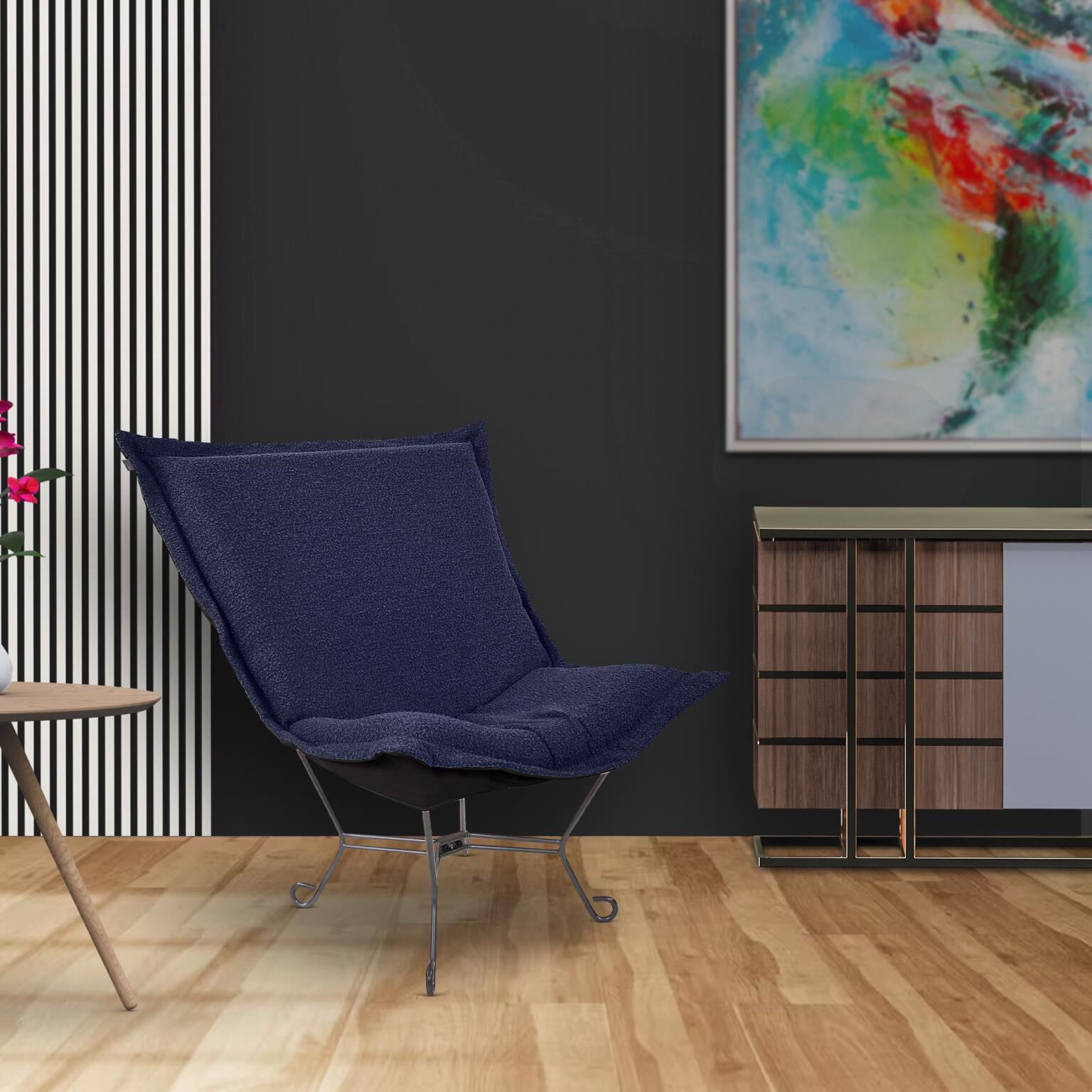 The Barbet Puff Accent Chair by Howard Elliott Collection