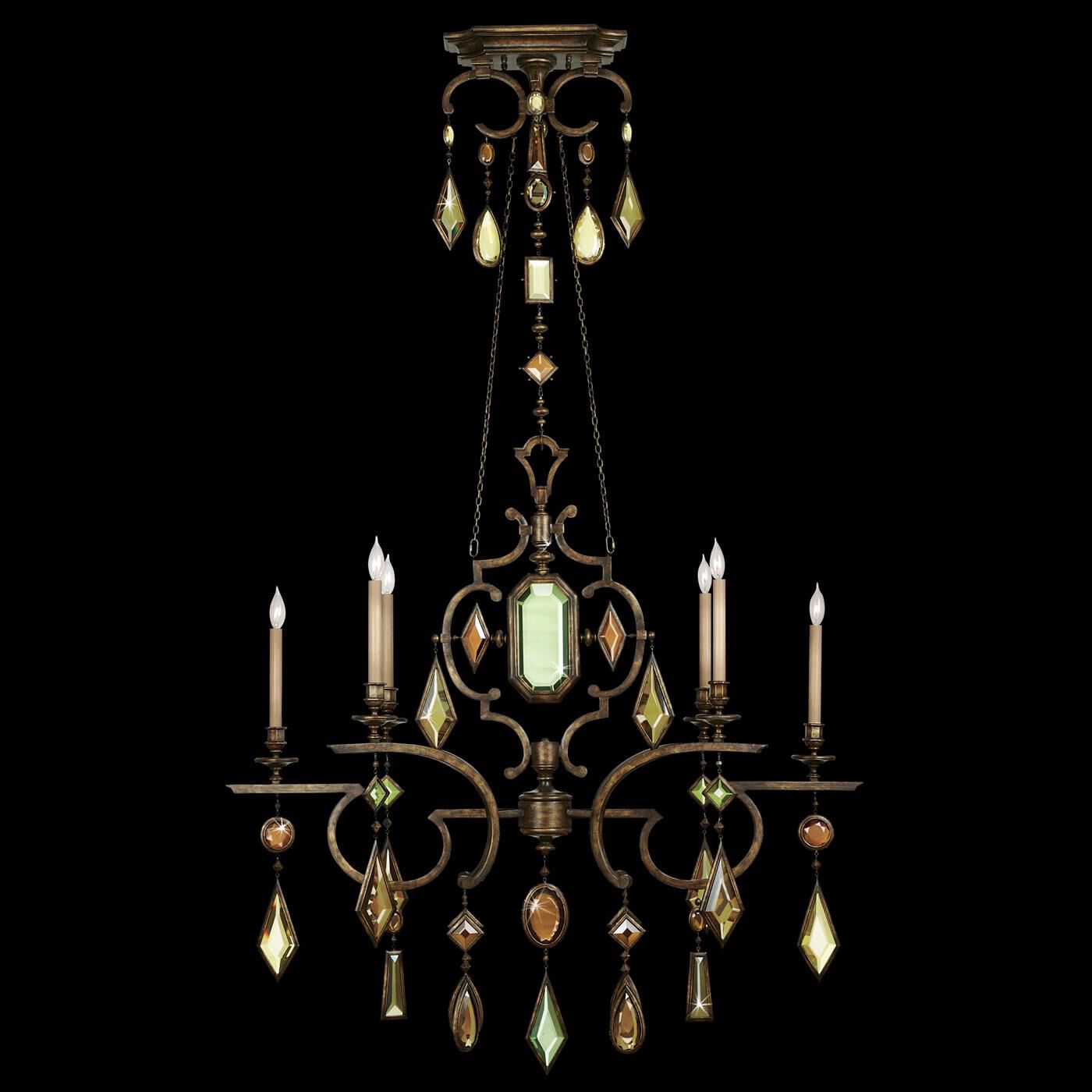 Shown in Bronze finish and True crystal and False glass