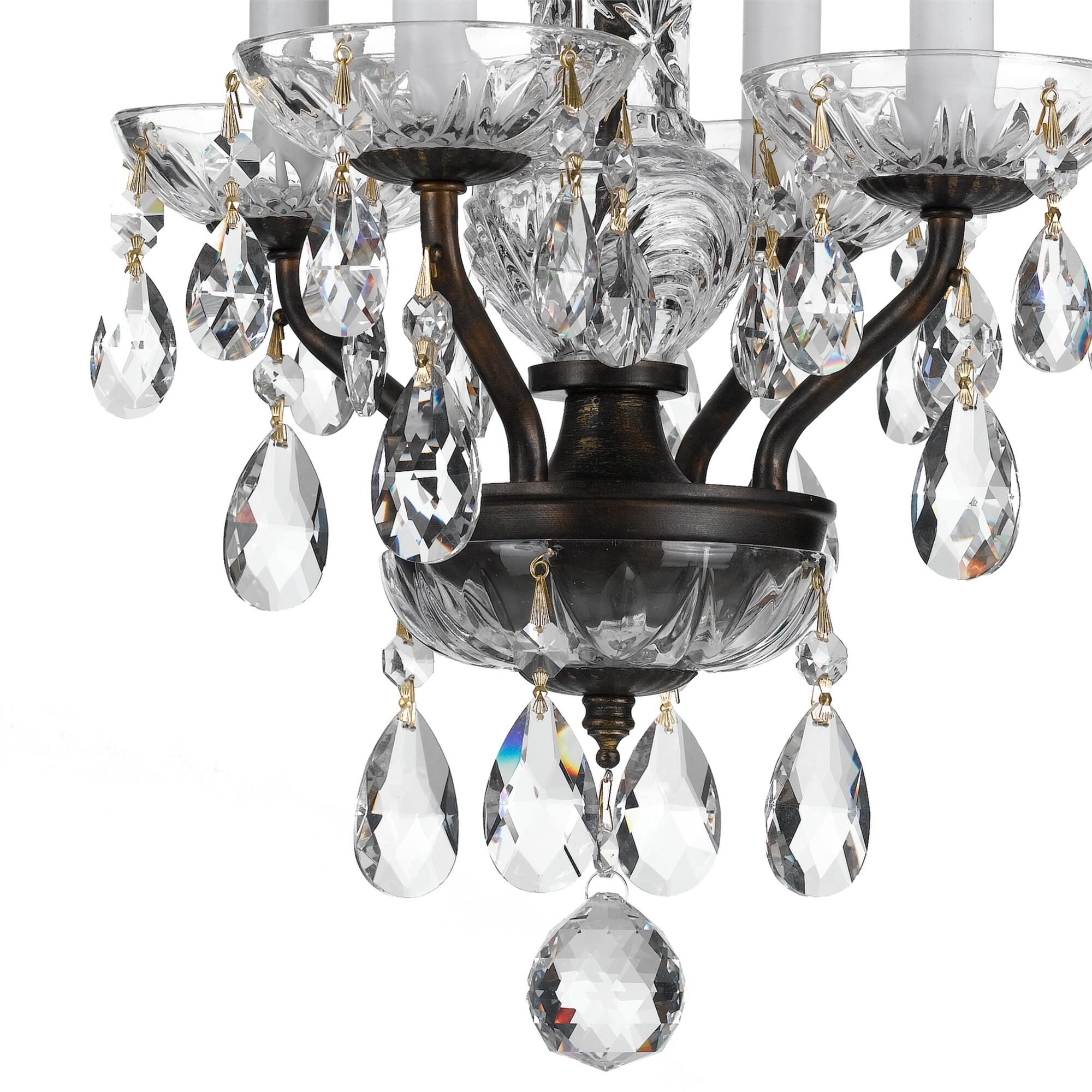 Traditional Crystal 11 Inch Chandelier,