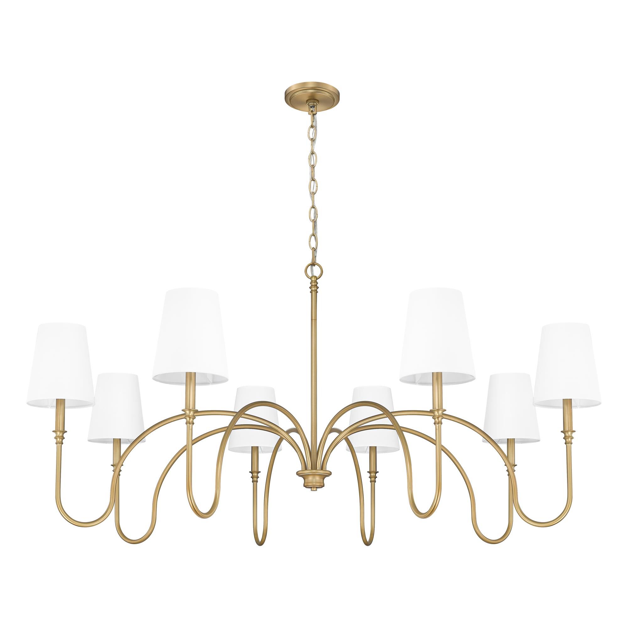 Shown in Rubbed Brass finish and White glass