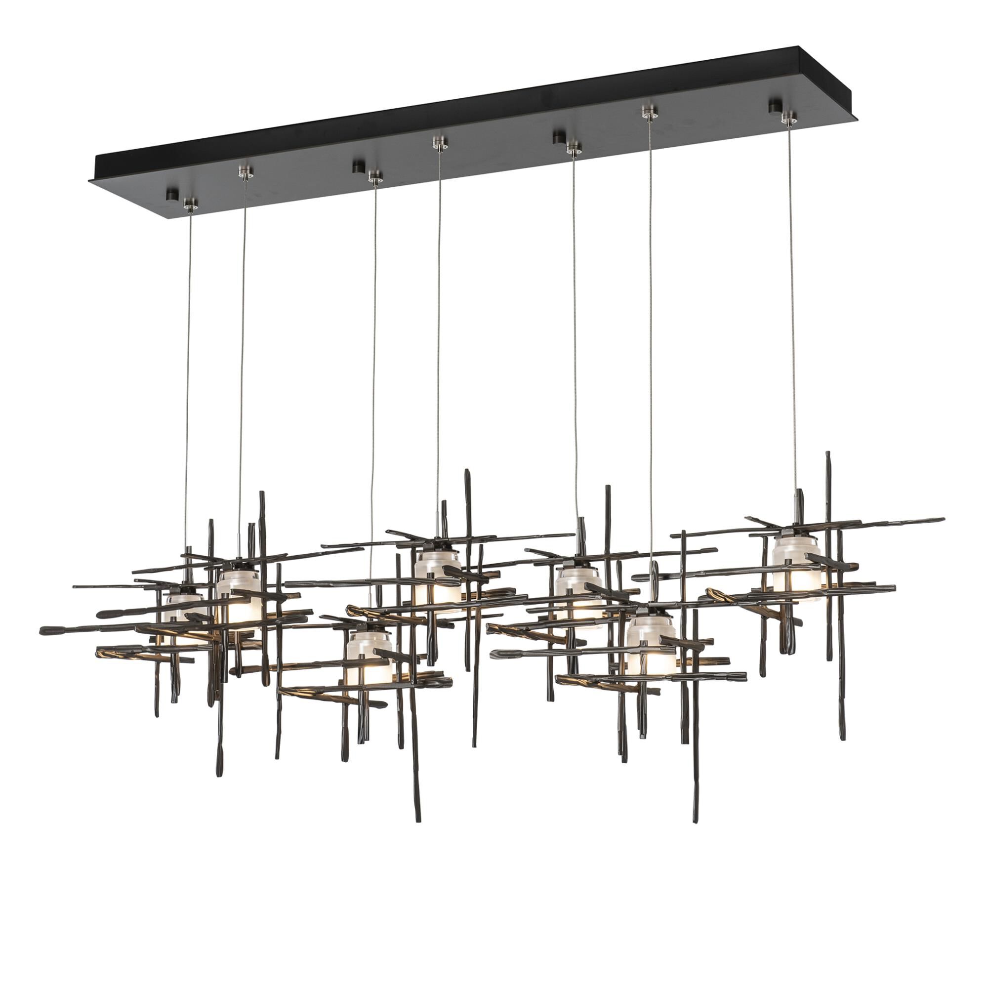 Tura 53 Inch 7 Light LED Linear Suspension Light by Hubbardton Forge