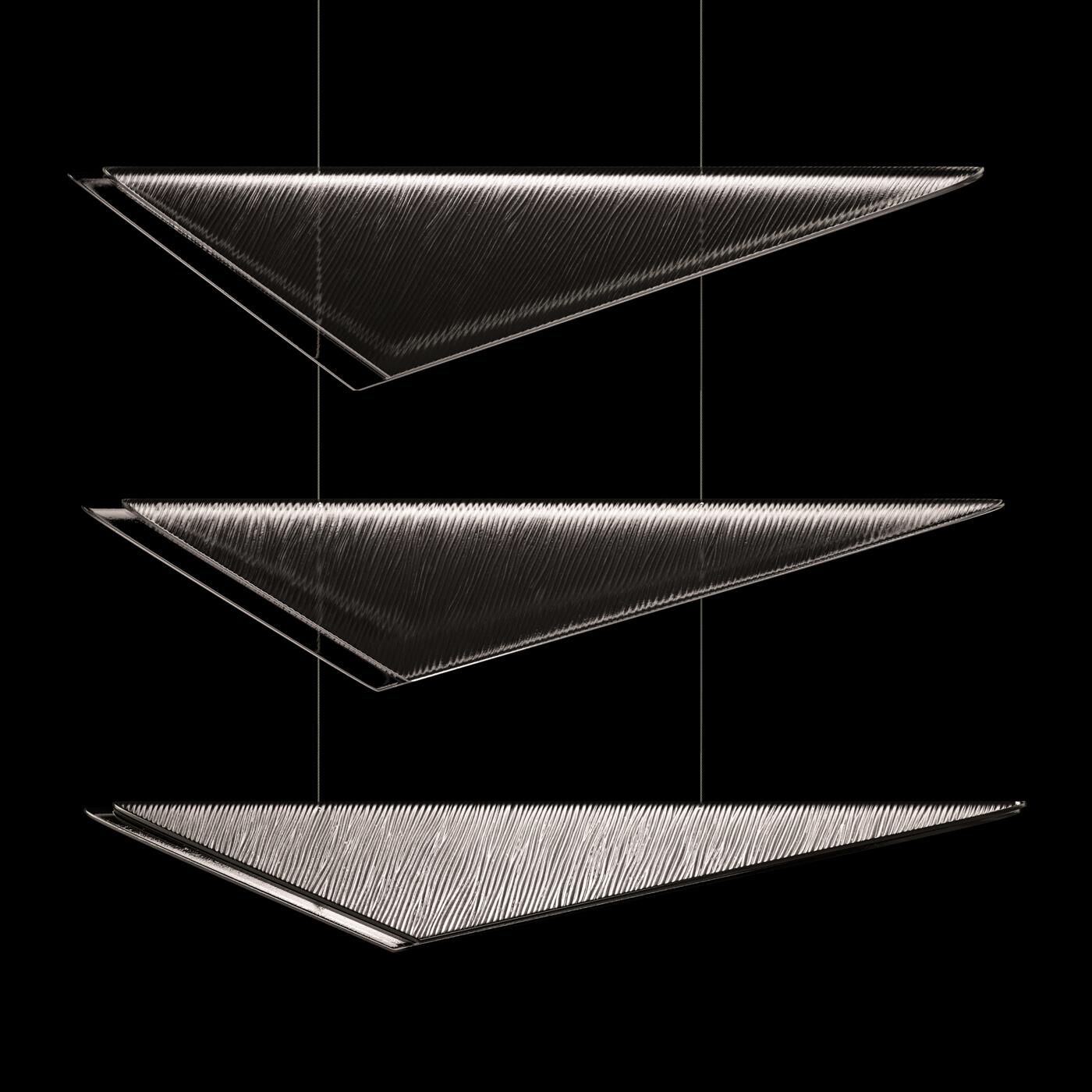 Shown in Silver finish and Smoke Linear glass