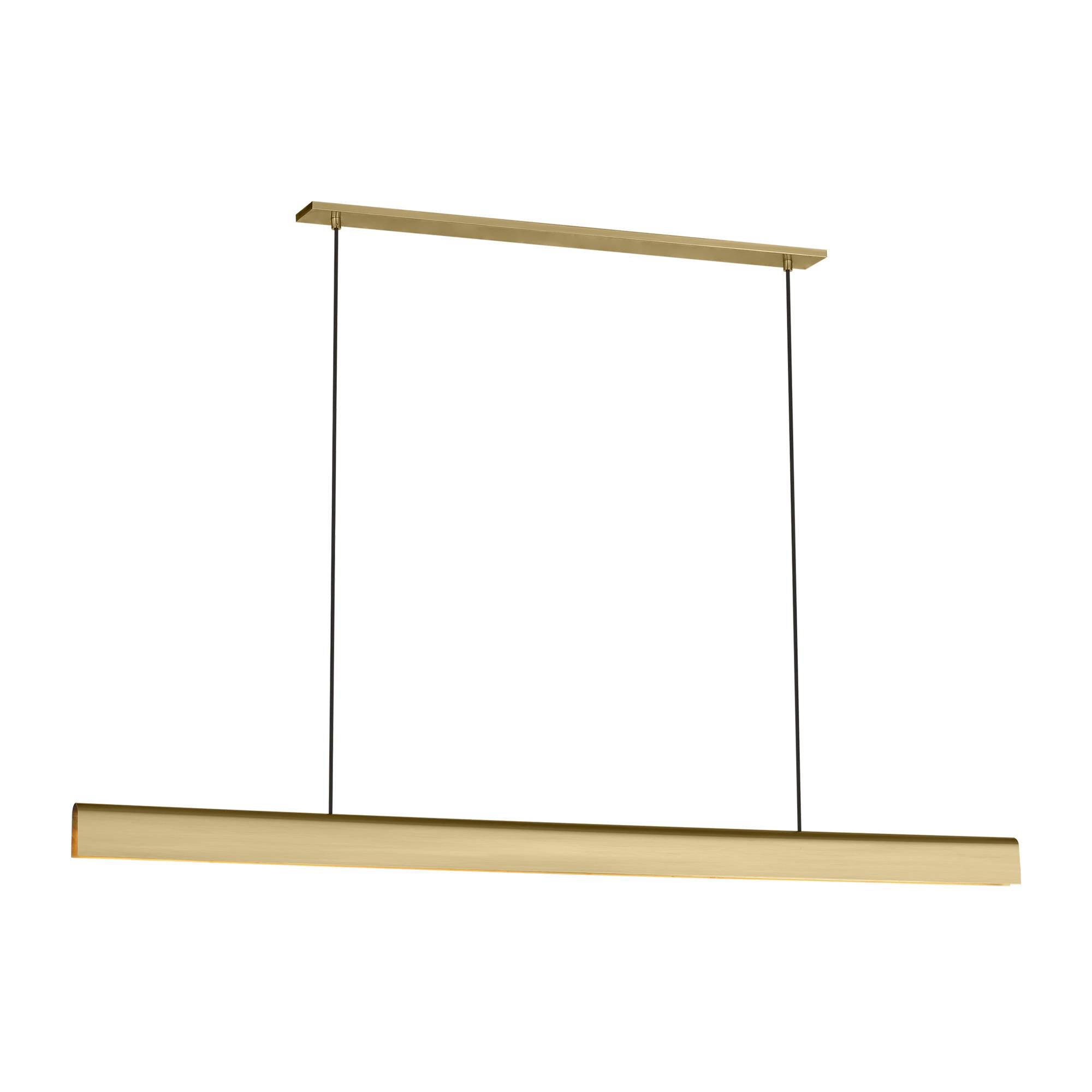 Shown in Hand-Rubbed Antique Brass finish and Brass shade