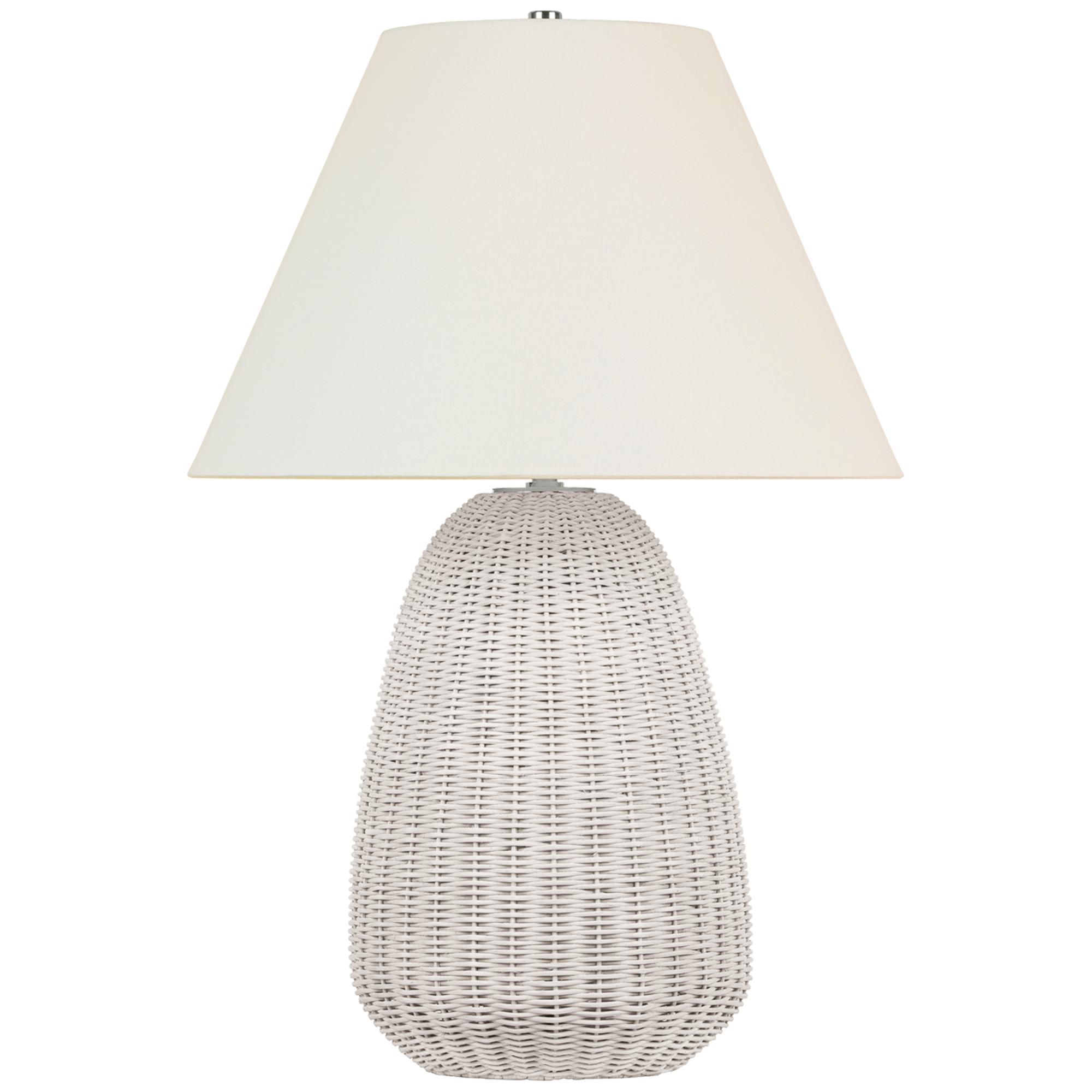Shown in Chalk Wicker and Polished Nickel finish