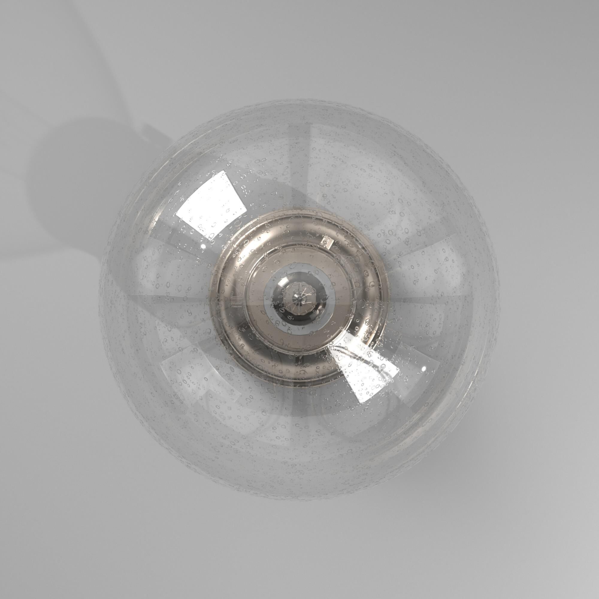 Shown in Brushed Satin Nickel finish and Seedy XX-Large Beacon glass and None shade