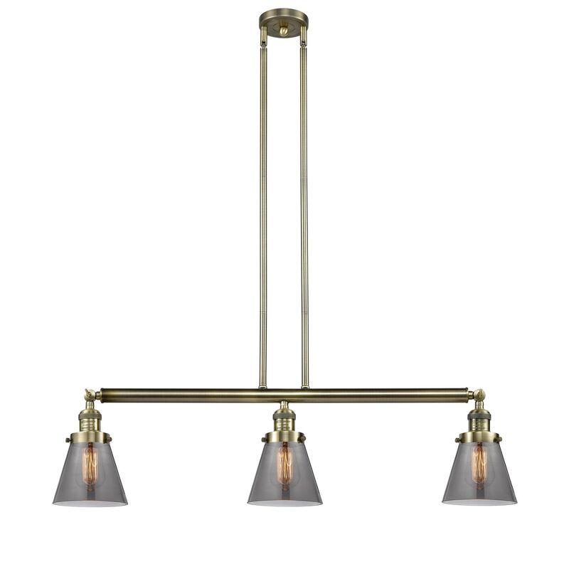 Bruno Marashlian Small Cone 36 Inch 3 Light Linear Suspension Light by Innovations Lighting
