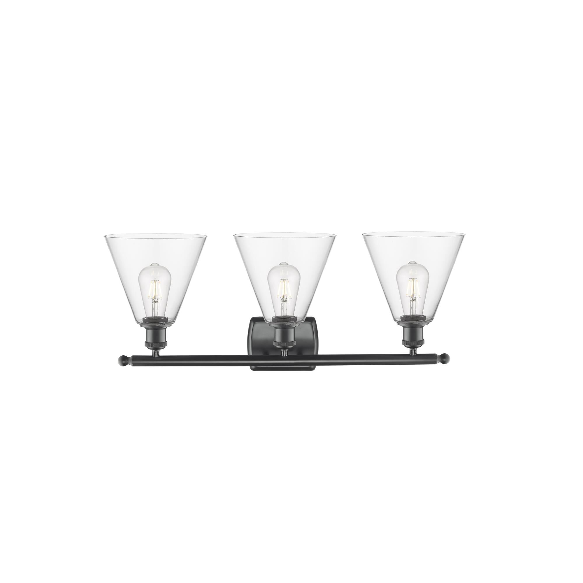 Bruno Marashlian Ballston Cone 28 Inch 3 Light Bath Vanity Light by Innovations Lighting