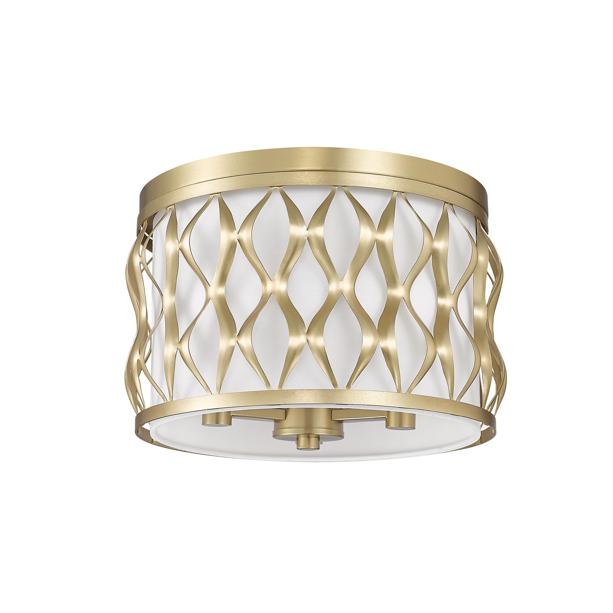 Shown in Modern Gold finish and White glass