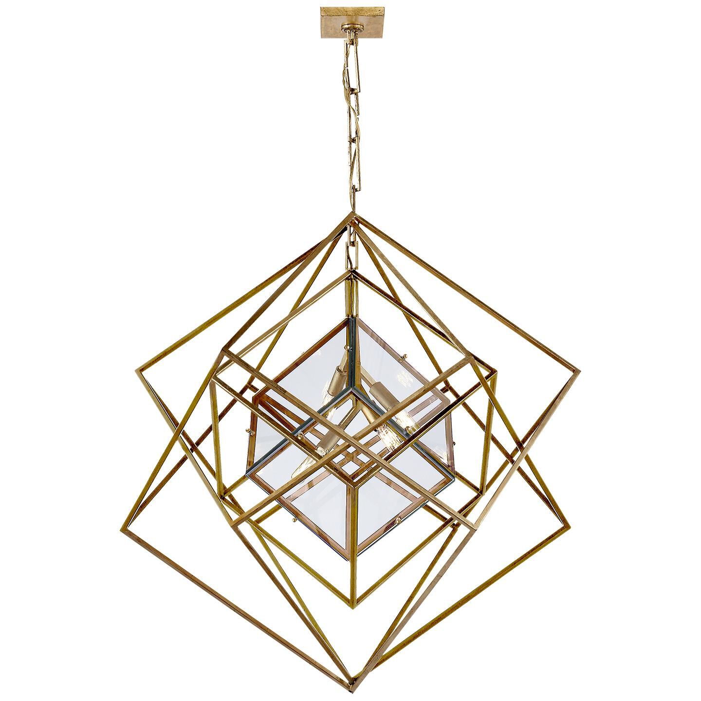 Kelly Wearstler Cubist 32 Inch 4 Light Chandelier by Visual Comfort Signature Collection