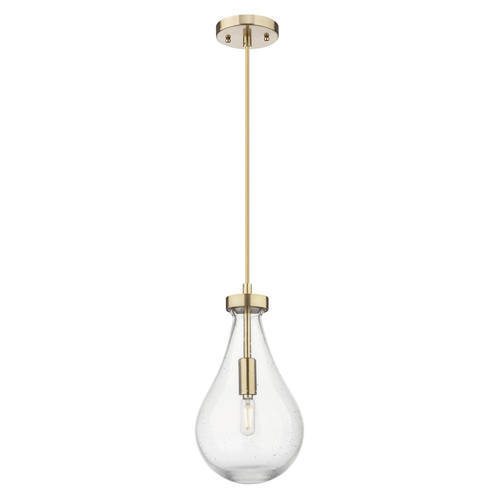 Shown in Champagne Bronze finish and Seedy glass